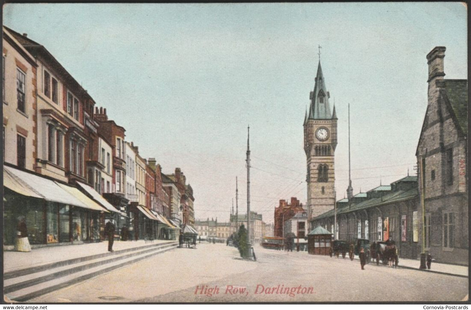 High Row, Darlington, Durham, C.1905 - Hartmann Postcard - Darlington