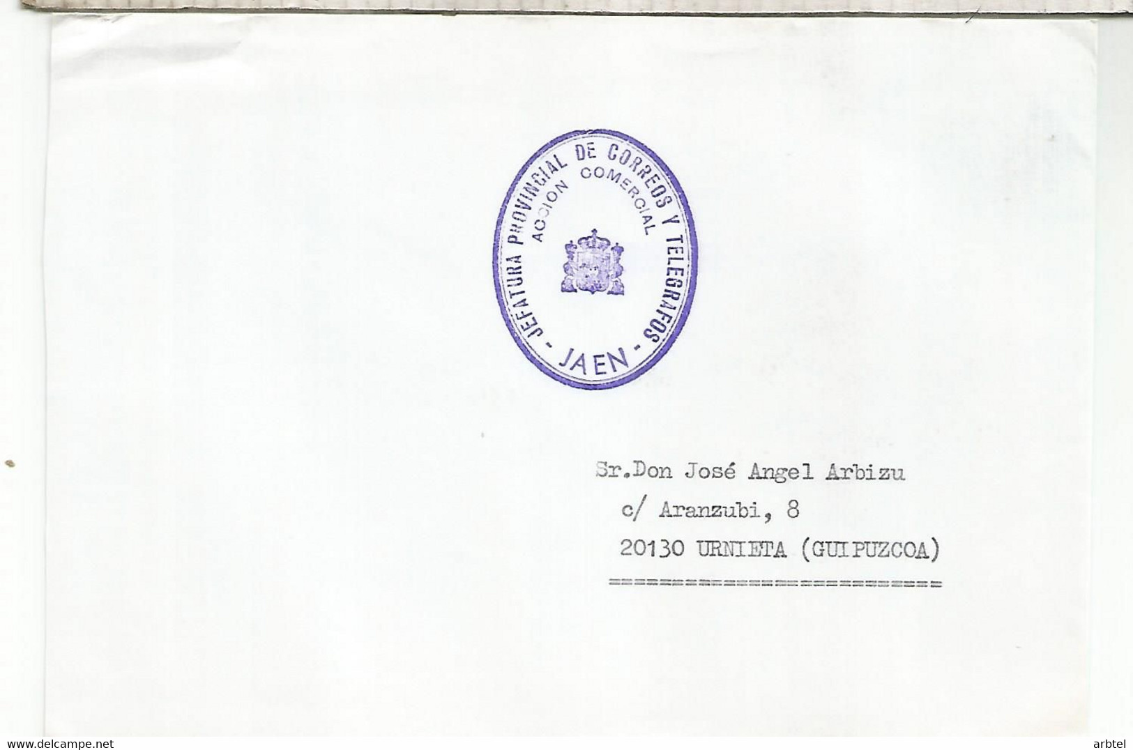 JAEN CC FRANQUICIA CORREOS JEFATURA PROVINCIAL - Franquicia Postal