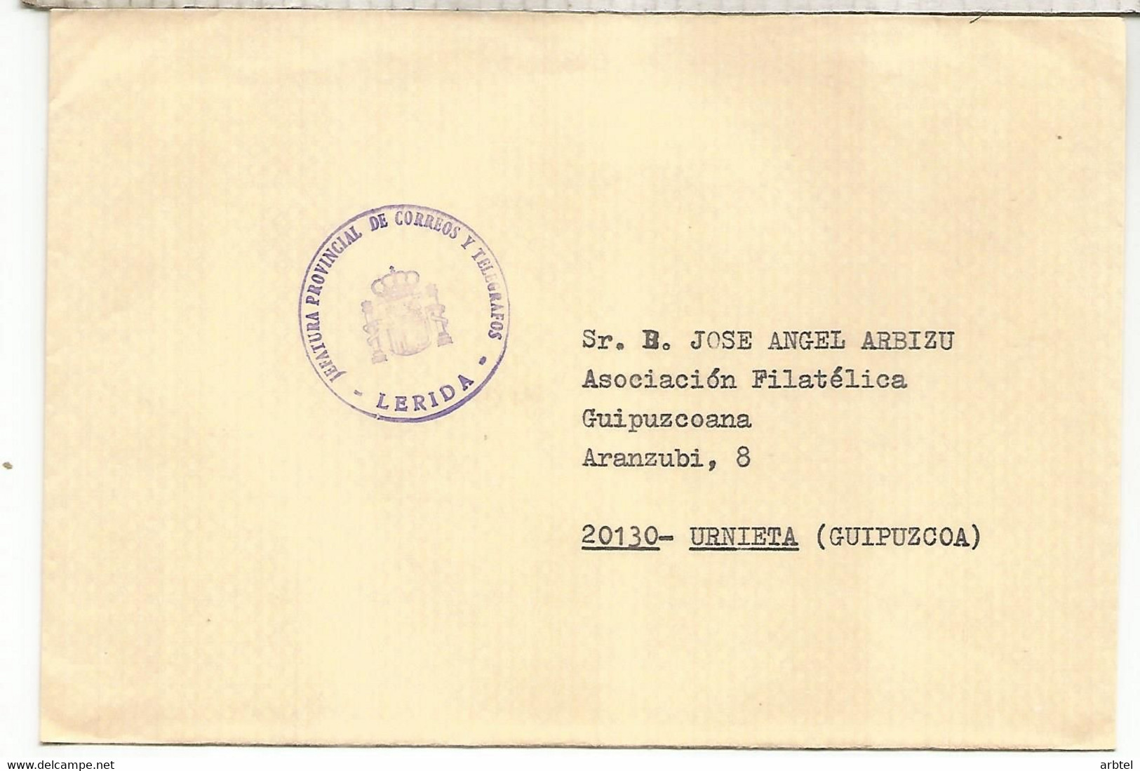 LERIDA CC FRANQUICIA CORREOS JEFATURA PROVINCIAL - Postage Free