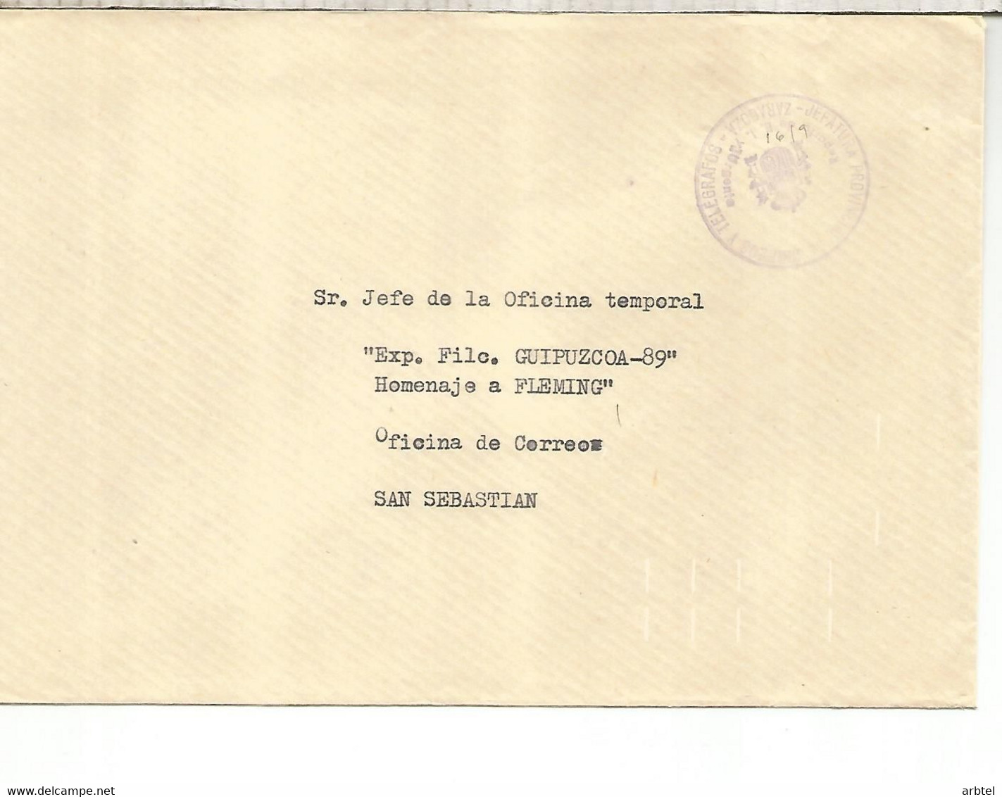 ZARAGOZA CC FRANQUICIA CORREOS JEFATURA PROVINCIAL REPARTO - Franchigia Postale