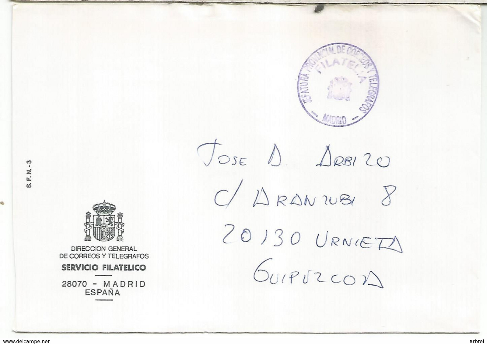 FILATELIA MADRID CC FRANQUICIA CORREOS - Franquicia Postal