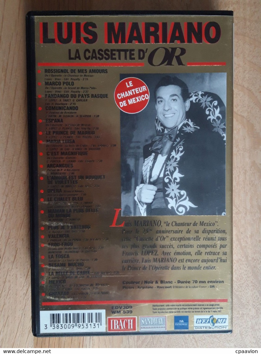 LUIS MARIANO; LA CASSETTE D'OR; ROSSIGNOL DE MES AMOURS, VALENCIA, ESPAGNA, ETC..... - Concert En Muziek