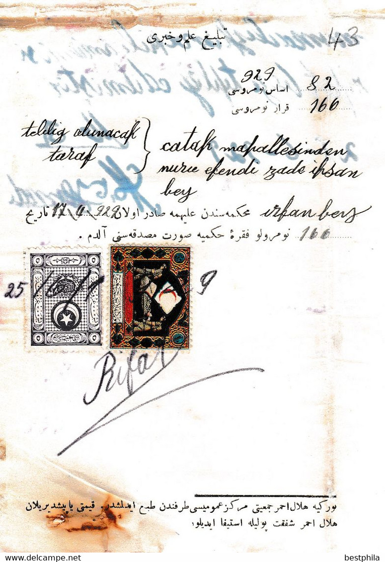 Turkey & Ottoman Empire -  Fiscal / Revenue & Rare Document With Stamps - 43 - Cartas & Documentos