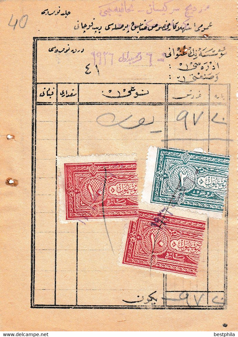 Turkey & Ottoman Empire -  Fiscal / Revenue & Rare Document With Stamps - 40 - Cartas & Documentos