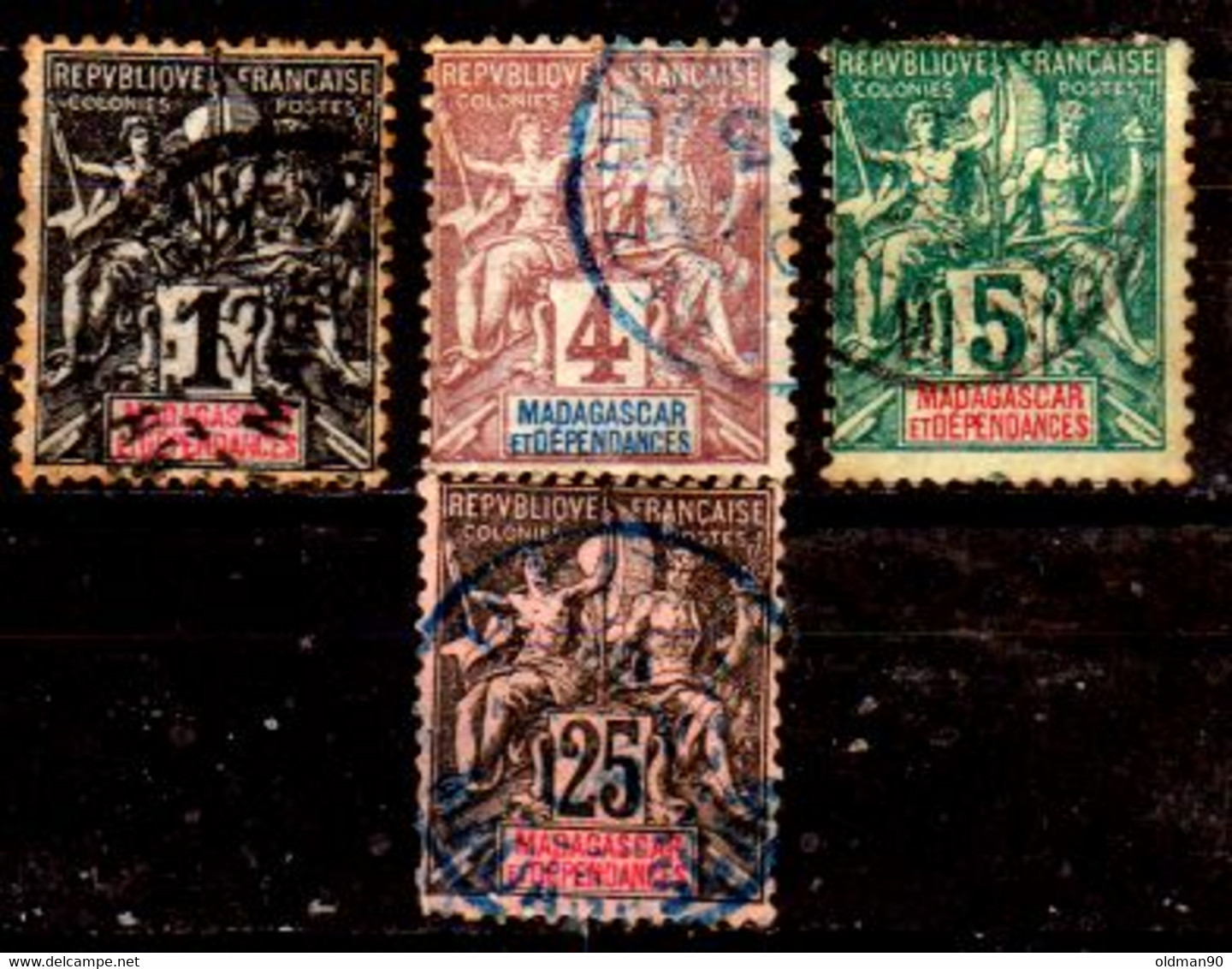 Madagascar -6- POST STAMPS, Issued By 1896-1906 - Quality In Your Opinion. - Autres & Non Classés