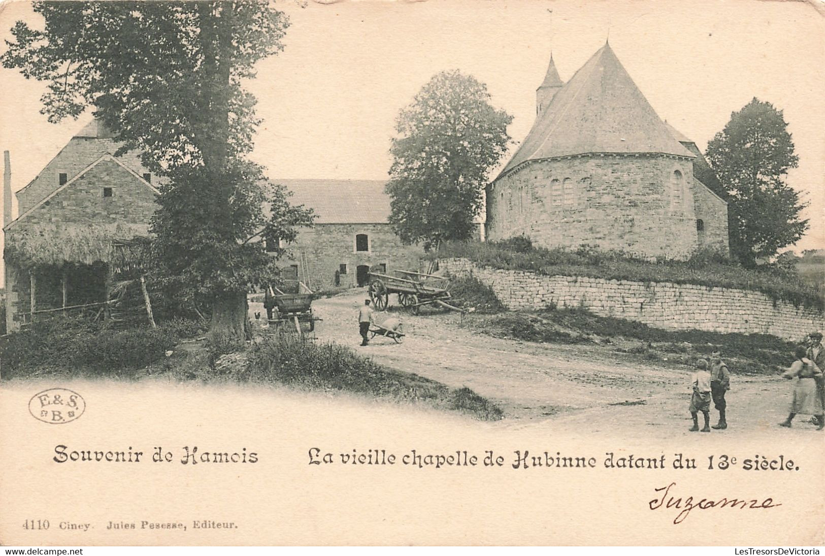 Belgique - Hamois - La Vieille Chapelle De Hubinne Datant Du 13 E Siècle - Edit. Jules Presse - Carte Postale Ancienne - Ciney