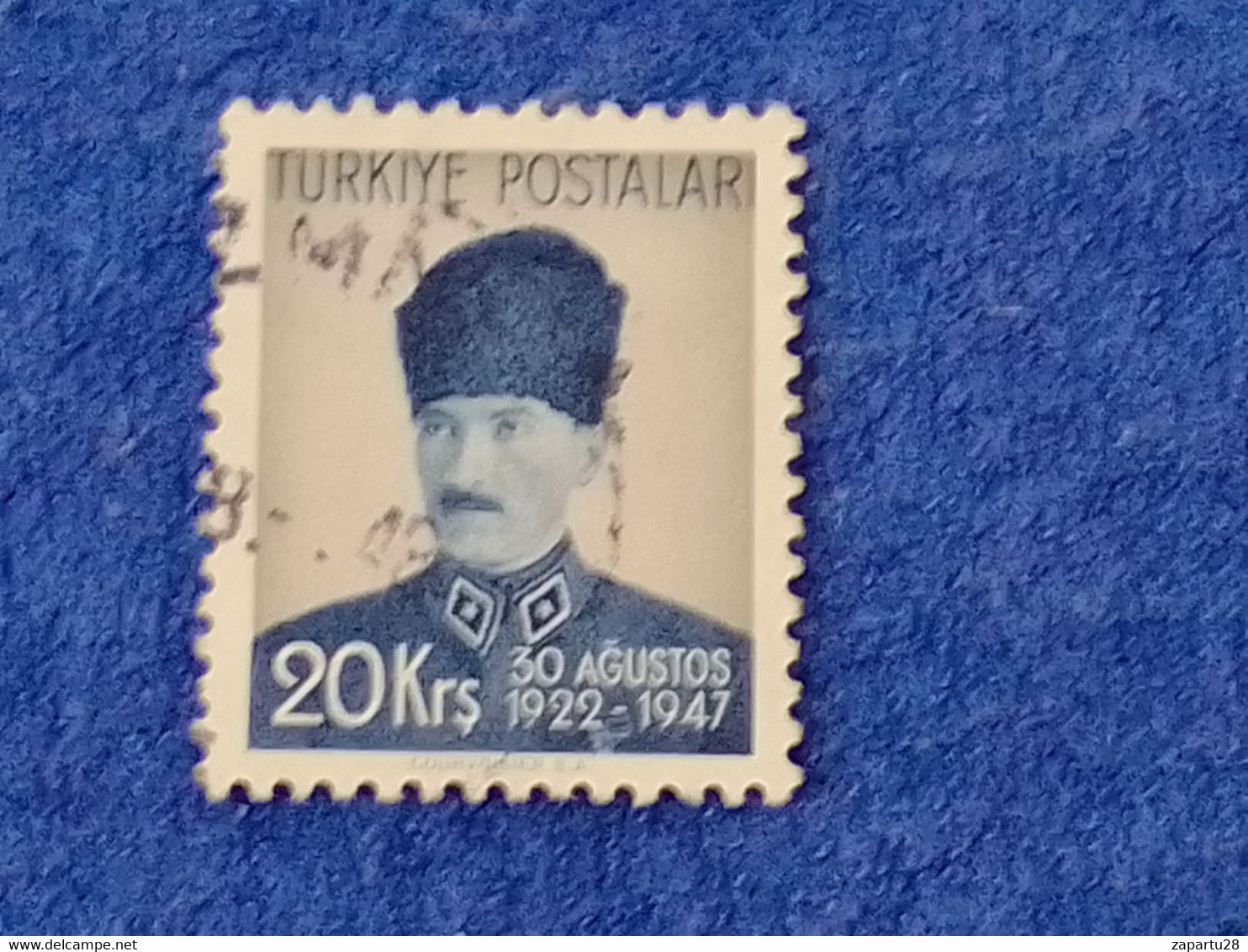 TÜRKİYE.-1940-50-   20K     THE  BATTLE OF DUMLUPINAR  DAMGALI - Oblitérés