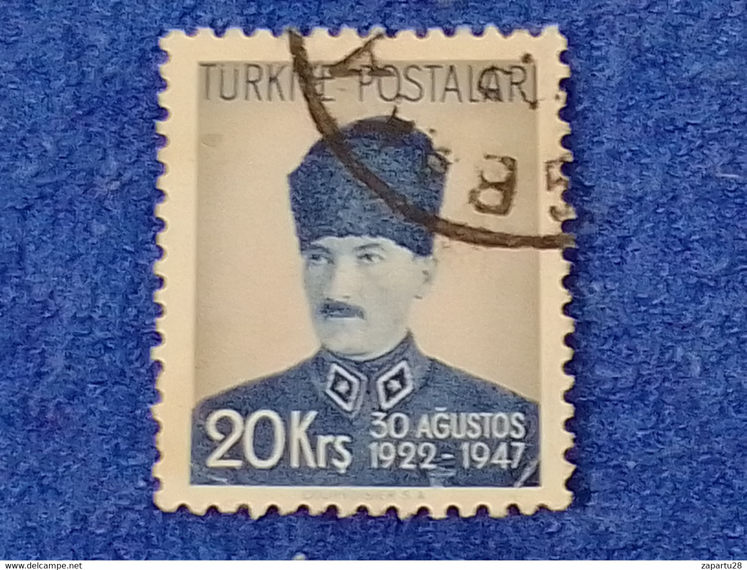 TÜRKİYE.-1940-50-   20K     THE  BATTLE OF DUMLUPINAR  DAMGALI - Oblitérés