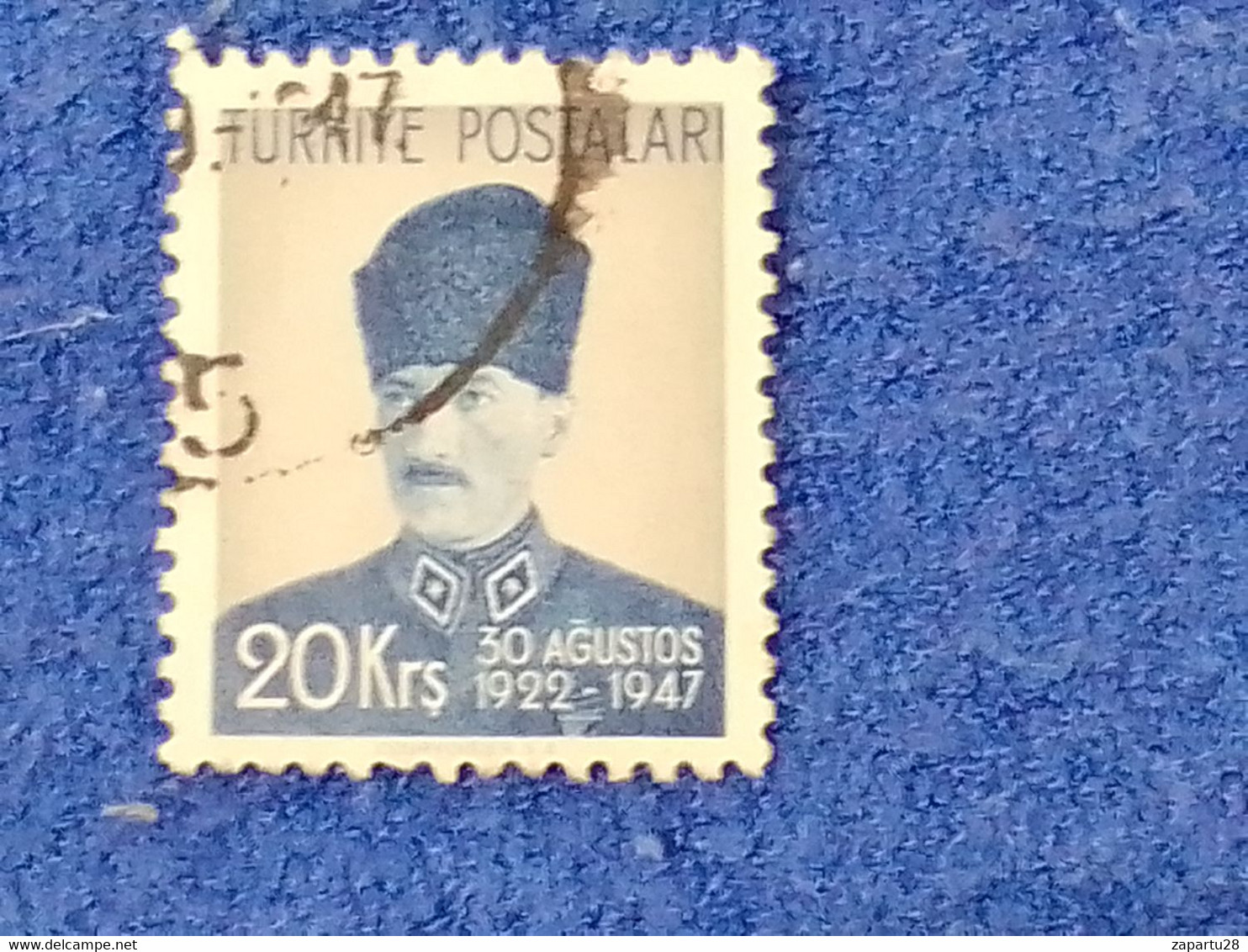 TÜRKİYE.-1940-50-   20K     THE  BATTLE OF DUMLUPINAR  DAMGALI - Used Stamps