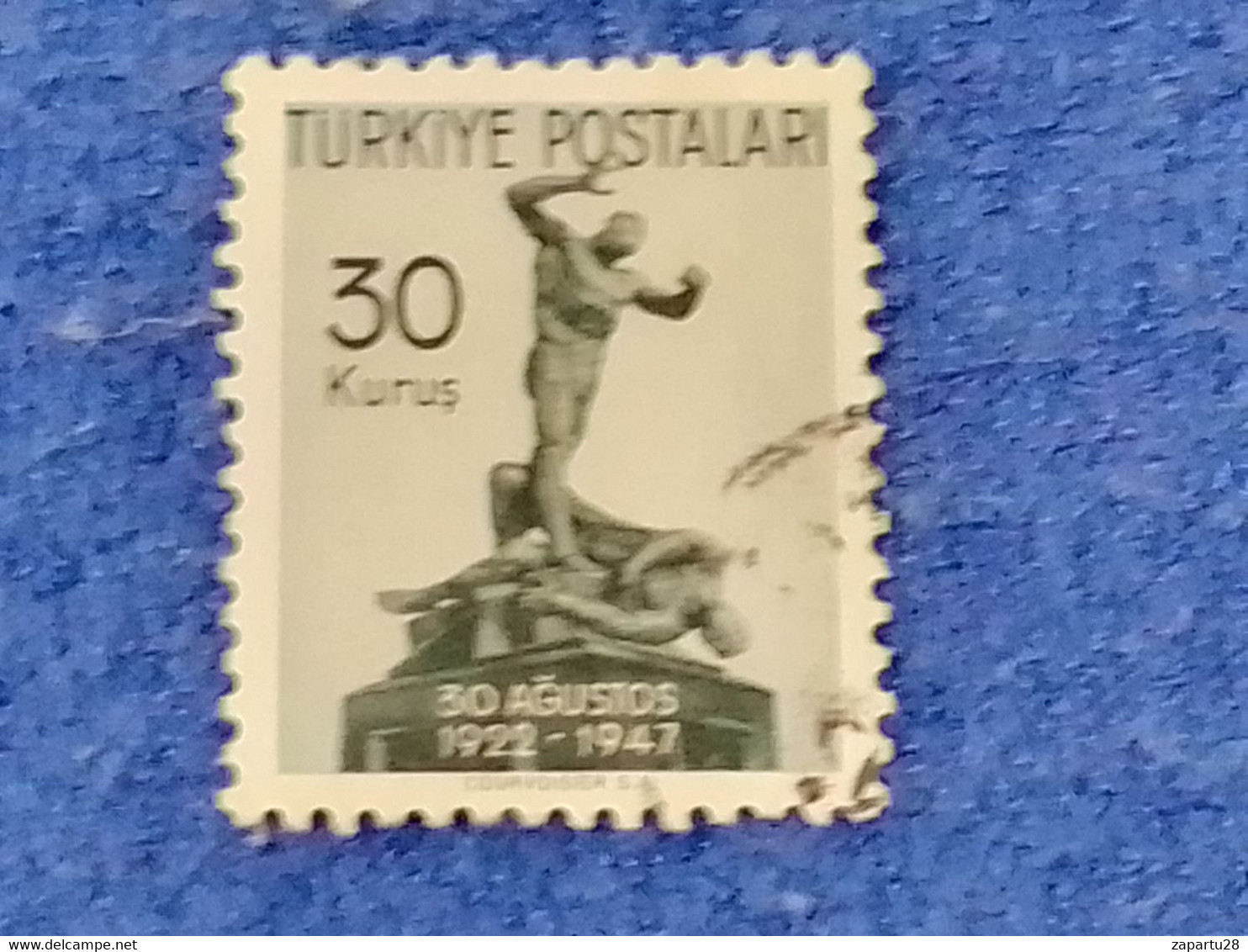 TÜRKİYE.-1940-50-   30K     THE  BATTLE OF DUMLUPINAR  DAMGALI - Used Stamps