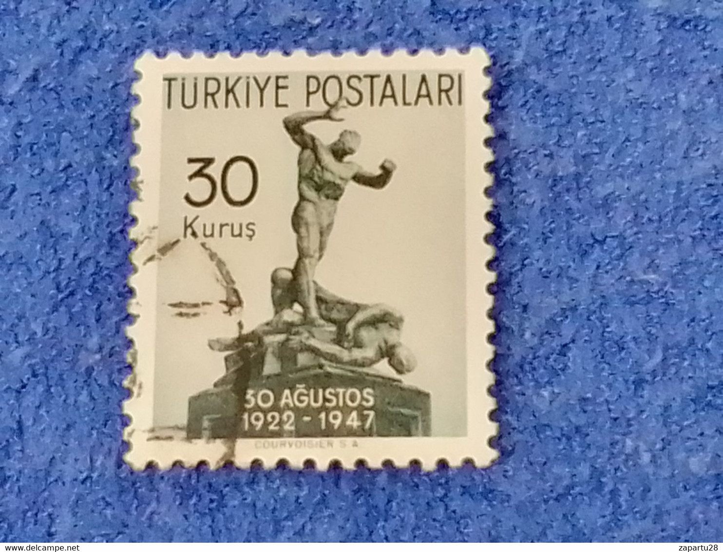 TÜRKİYE.-1940-50-   30K     THE  BATTLE OF DUMLUPINAR  DAMGALI - Used Stamps