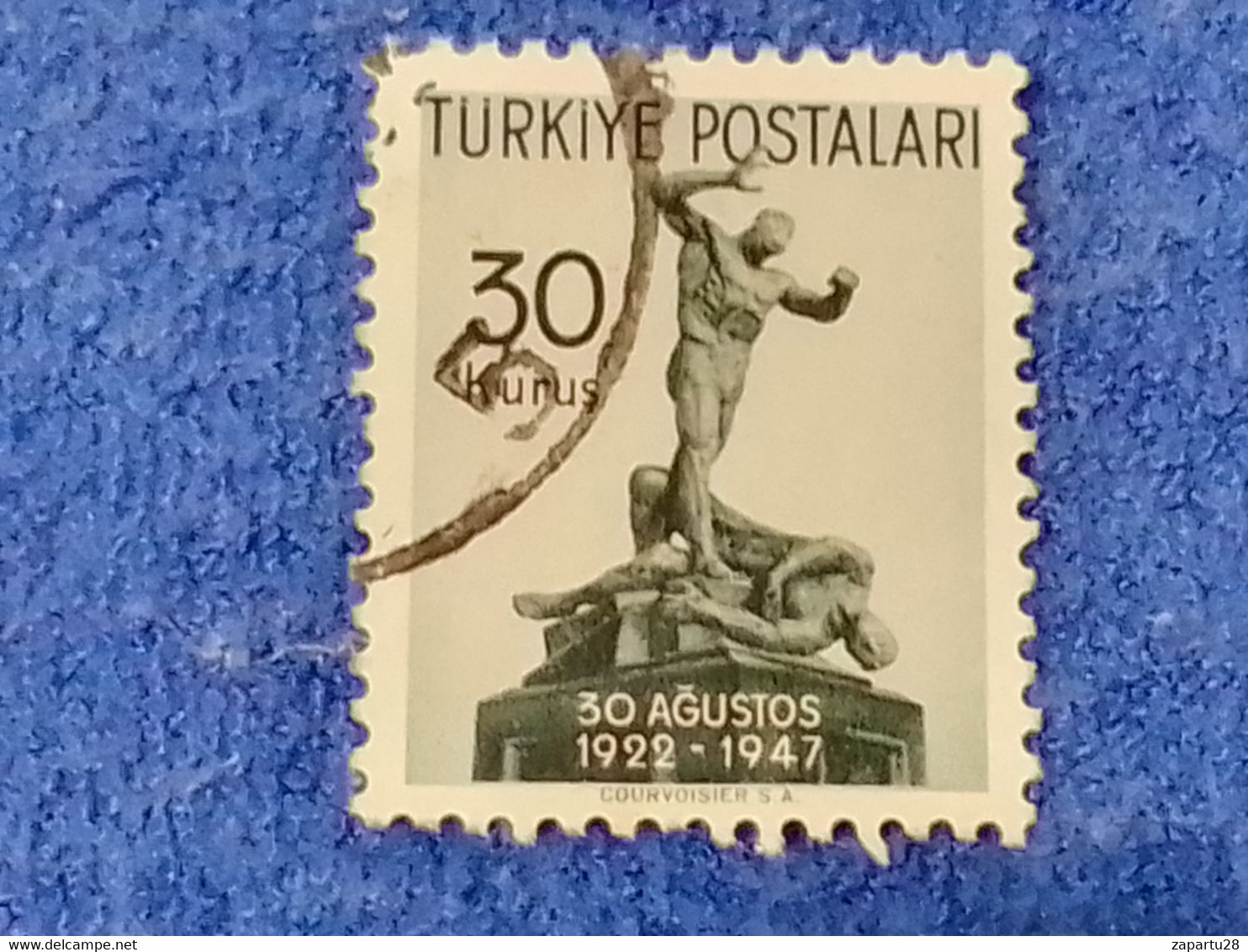 TÜRKİYE.-1940-50-   30K     THE  BATTLE OF DUMLUPINAR  DAMGALI - Used Stamps