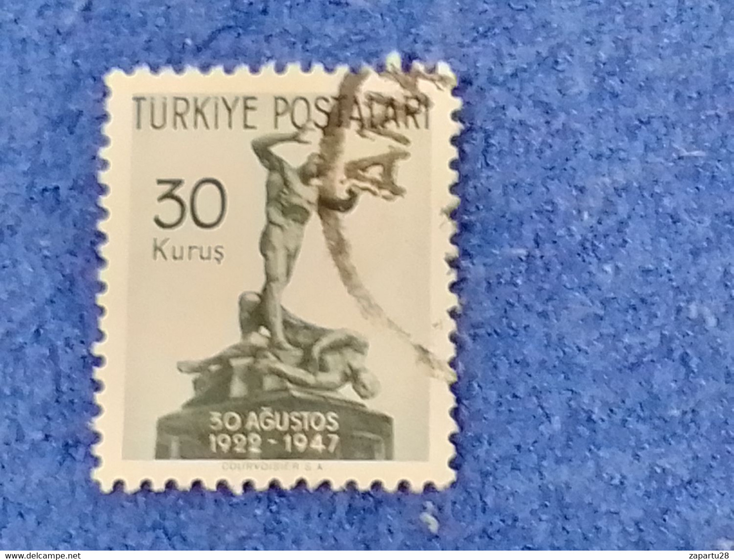 TÜRKİYE.-1940-50-   30K     THE  BATTLE OF DUMLUPINAR  DAMGALI - Used Stamps