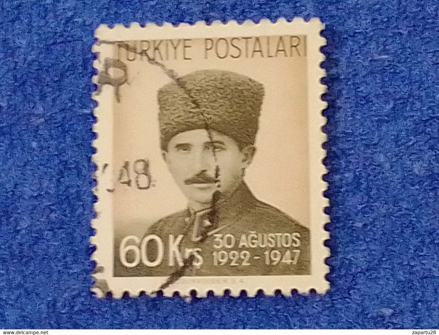 TÜRKİYE.-1940-50-   60K     THE  BATTLE OF DUMLUPINAR  DAMGALI - Used Stamps