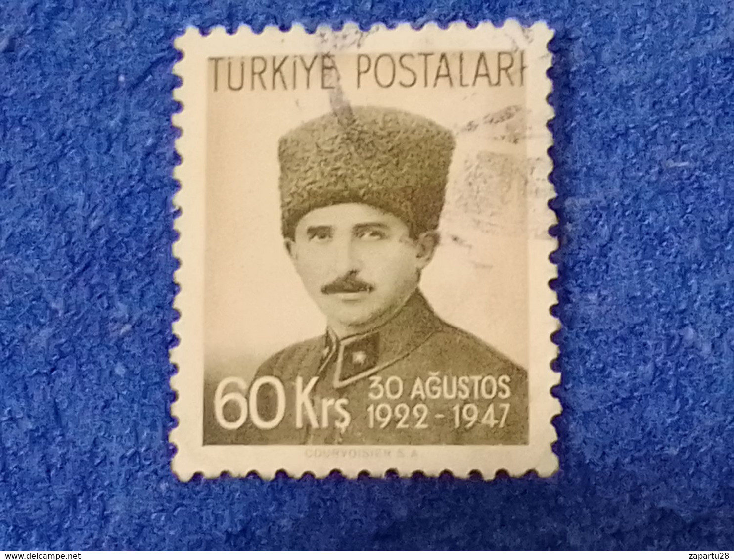 TÜRKİYE.-1940-50-   60K     THE  BATTLE OF DUMLUPINAR  DAMGALI - Used Stamps