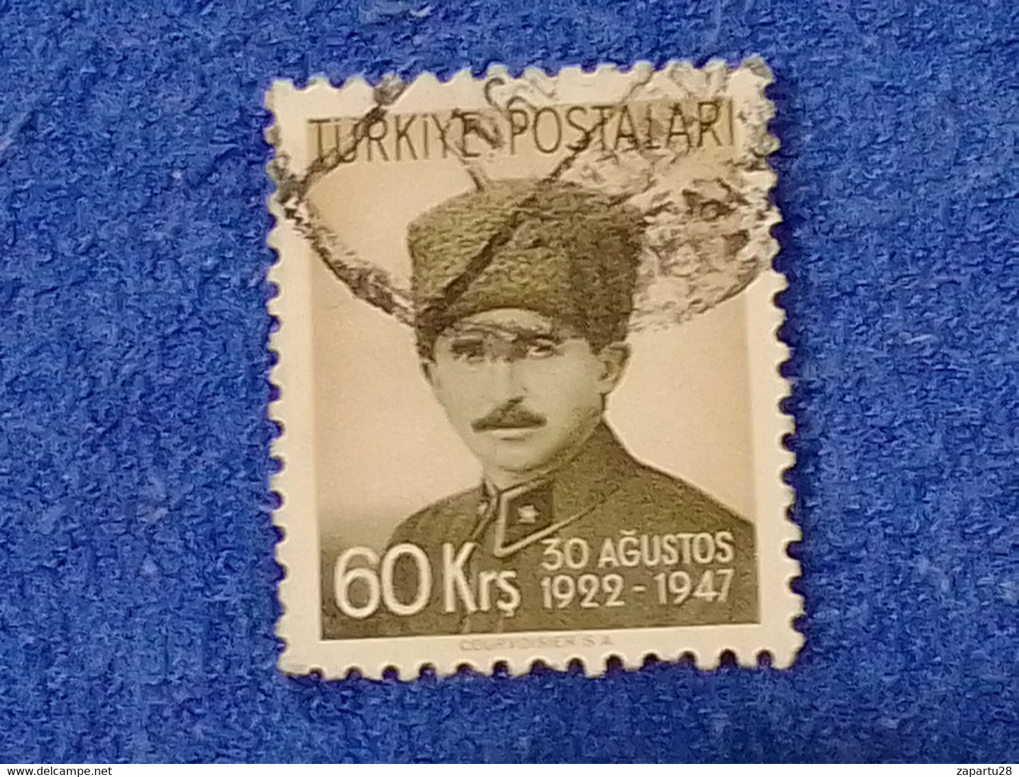 TÜRKİYE.-1940-50-   60K     THE  BATTLE OF DUMLUPINAR  DAMGALI - Used Stamps