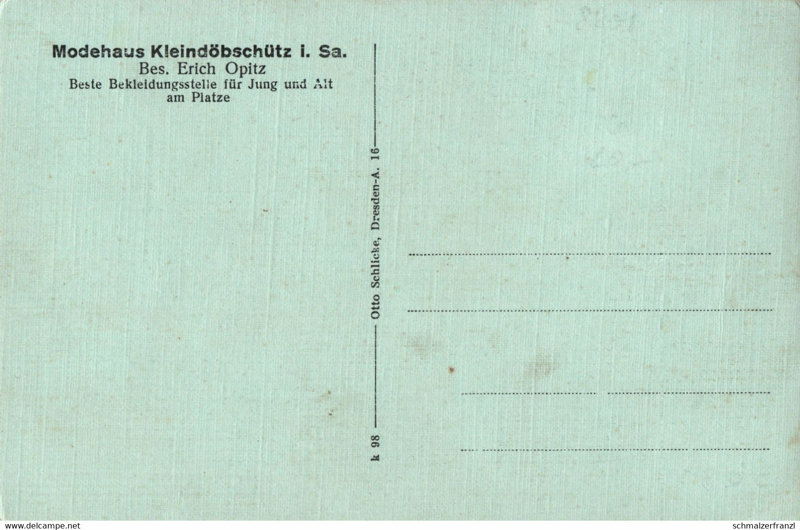 AK Kleindöbschütz Modehaus Laden Erich Opitz Großdöbschütz Obergurig Großpostwitz Wilthen Schirgiswalde Neukirch Bautzen - Wilthen