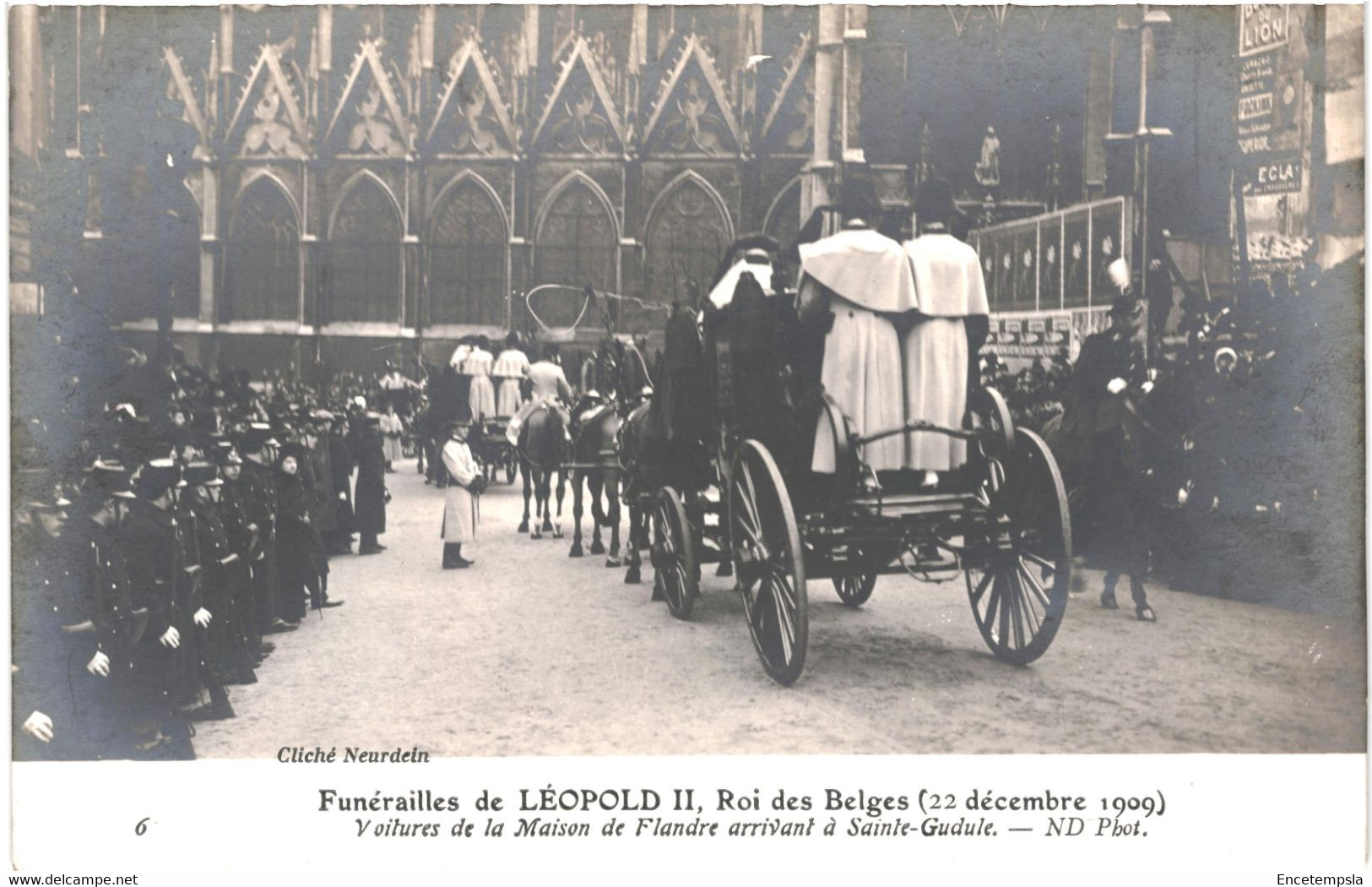 CPA Carte Postale Belgique Bruxelles Funéraille De Léopold II  En 1909 VM62610 - Beroemde Personen