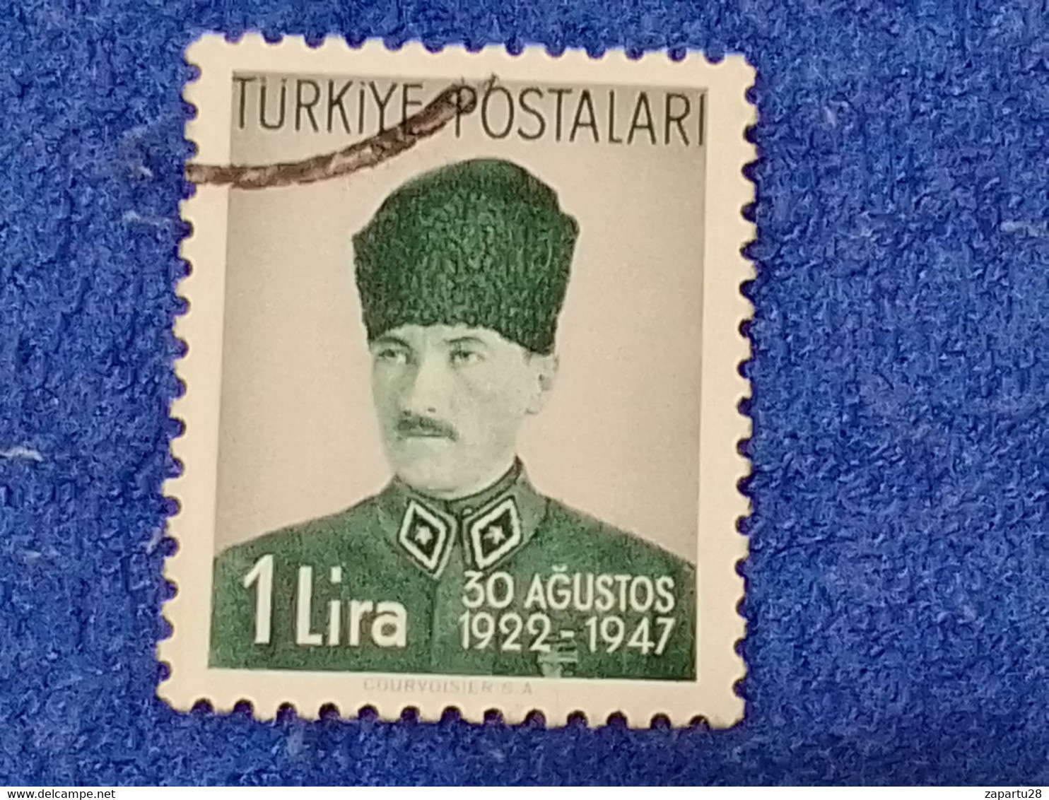 TÜRKİYE.-1940-50-   60K    1LİRA  BATTLE OF DUMLUPINAR  DAMGALI - Used Stamps