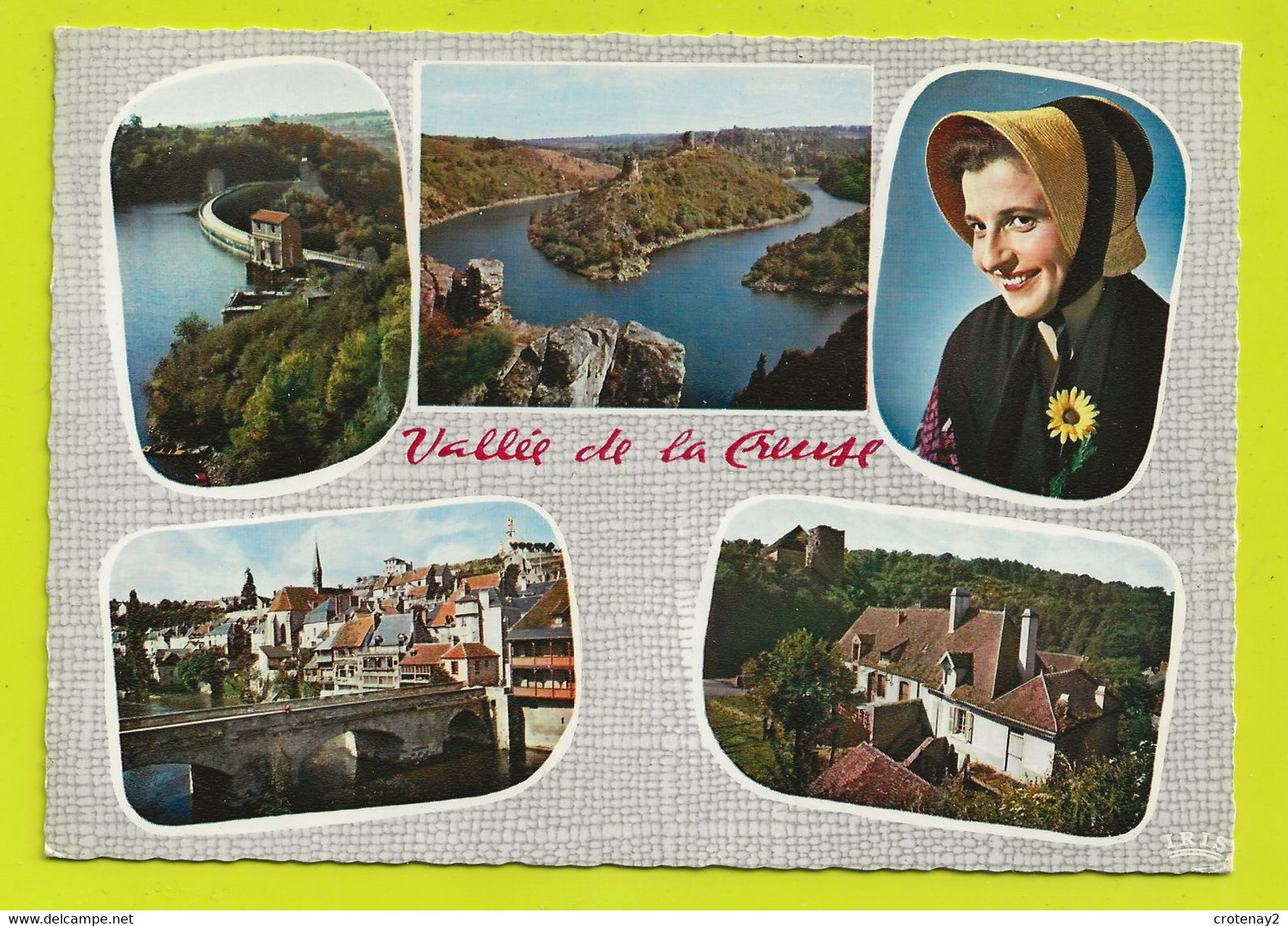 23 Vallée De La Creuse N°124 En 5 Vues Coiffe Folklore Postée De Dun Le Palestel - Dun Le Palestel