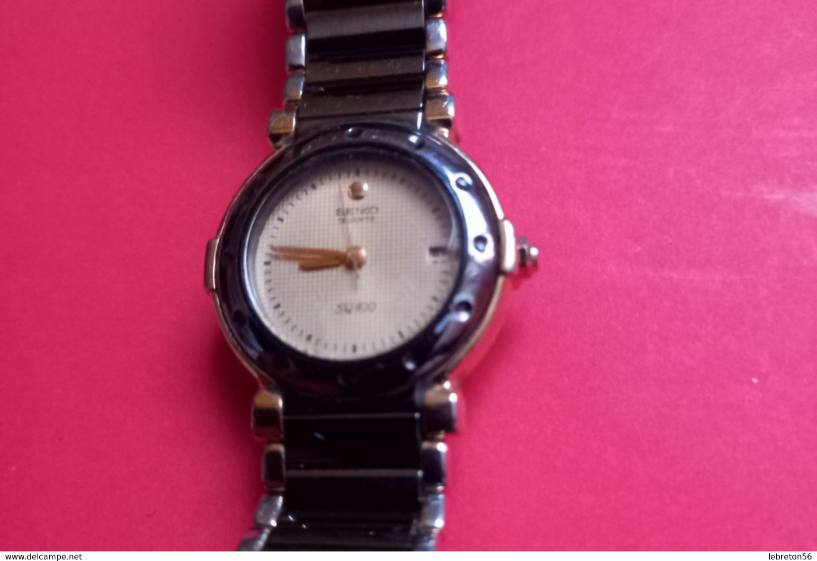MONTRE FEMME SEIKO Quartz SQ 100 Couleur Acier  Et Or  X 4 Phots - Horloge: Luxe