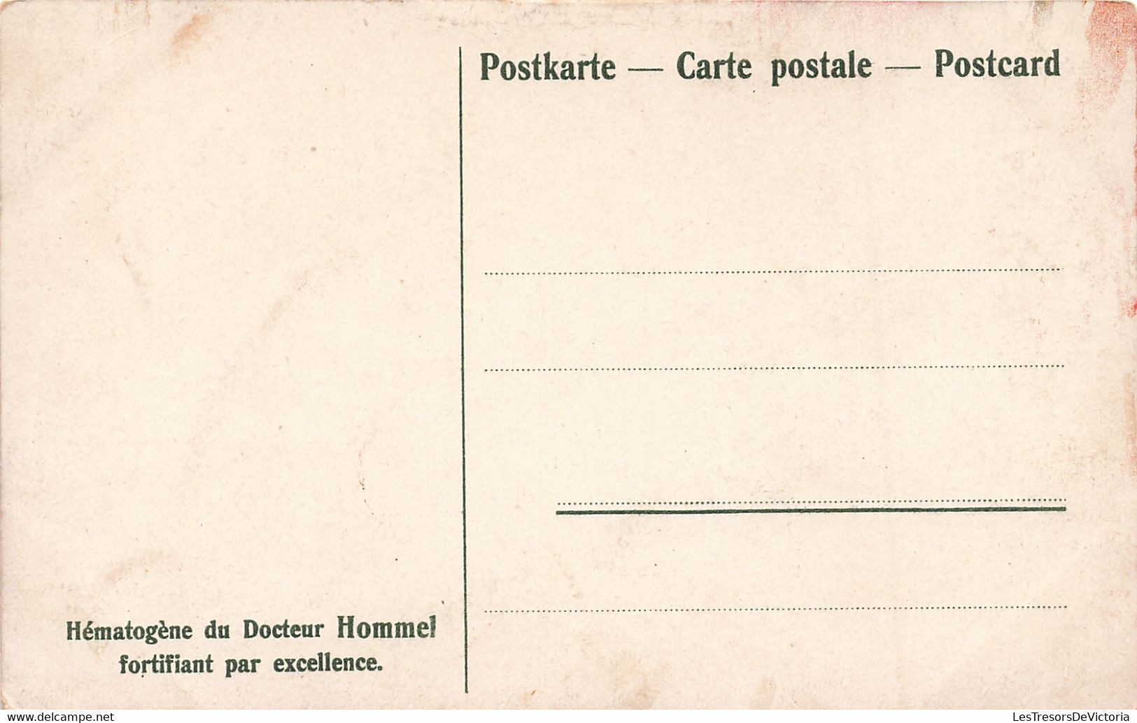 Publicité Hématogène Du Docteur Hommel Fortifiant Par Excellence - Bébé Attrapant Le Sirop - Carte Postale Ancienne - Werbepostkarten