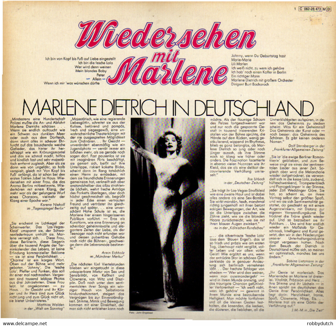 * LP *  MARLENE DIETRICH - WIEDERSEHEN MIT MARLENE (Germany 1960 EX-) - Sonstige - Deutsche Musik