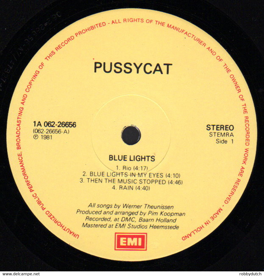 * LP *  PUSSYCAT - BLUE LIGHTS (incl. poster) (Holland  1981 EX!!)