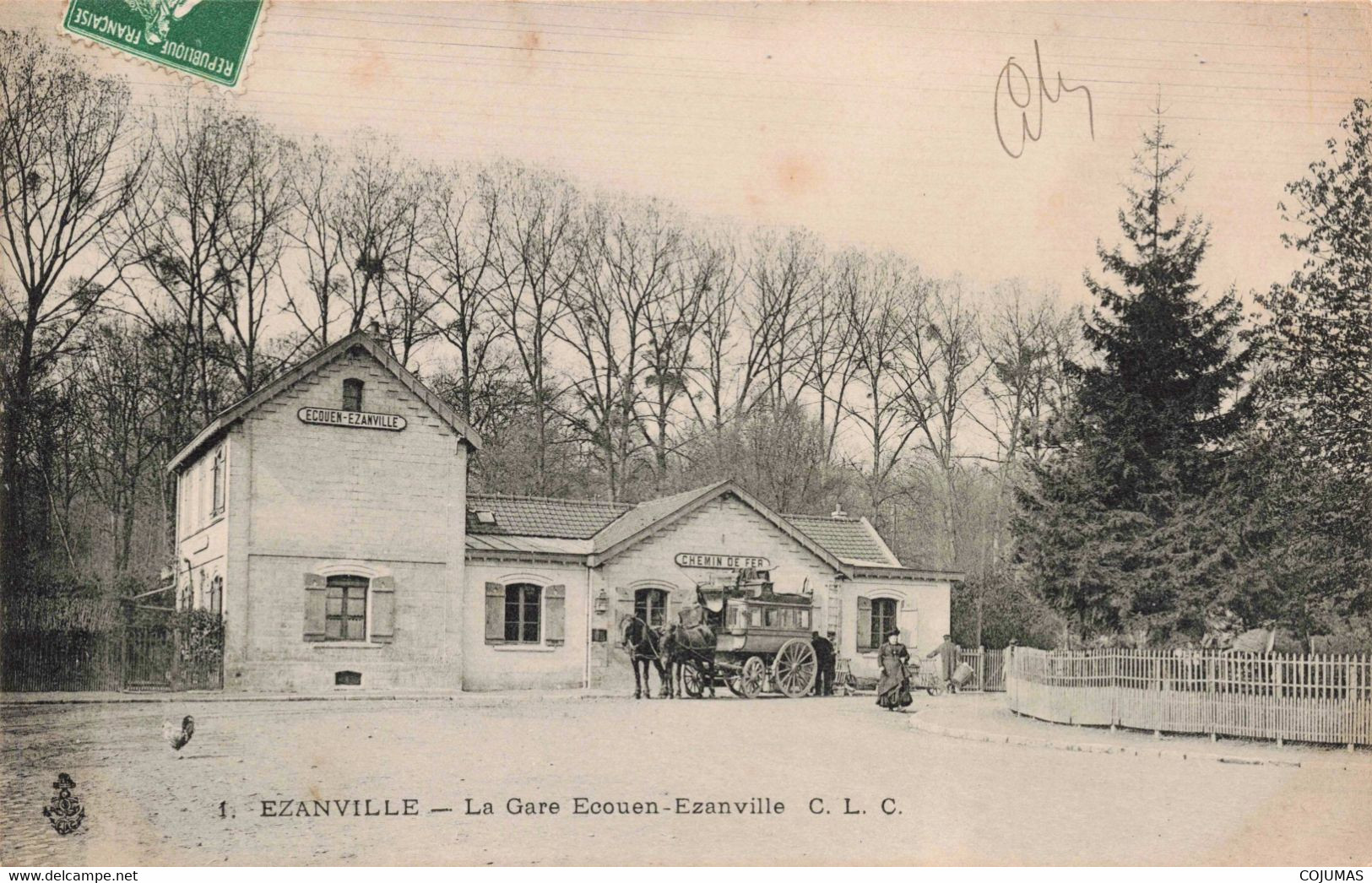 95 - EZANVILLE - S08829 - La Gare Ecouen Ezanville - Calèche - L1 - Ezanville