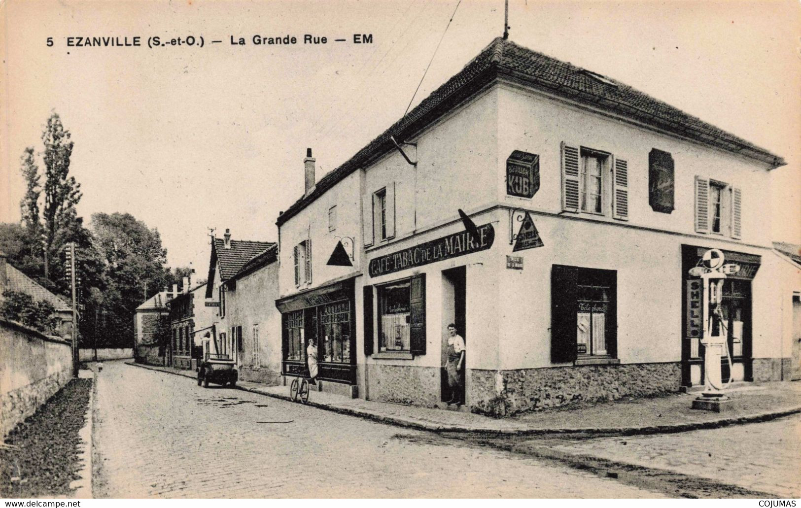 95 - EZANVILLE - S08830 - La Grande Rue - Café Tabac De La Mairie - En L'état Déchirée - L1 - Ezanville