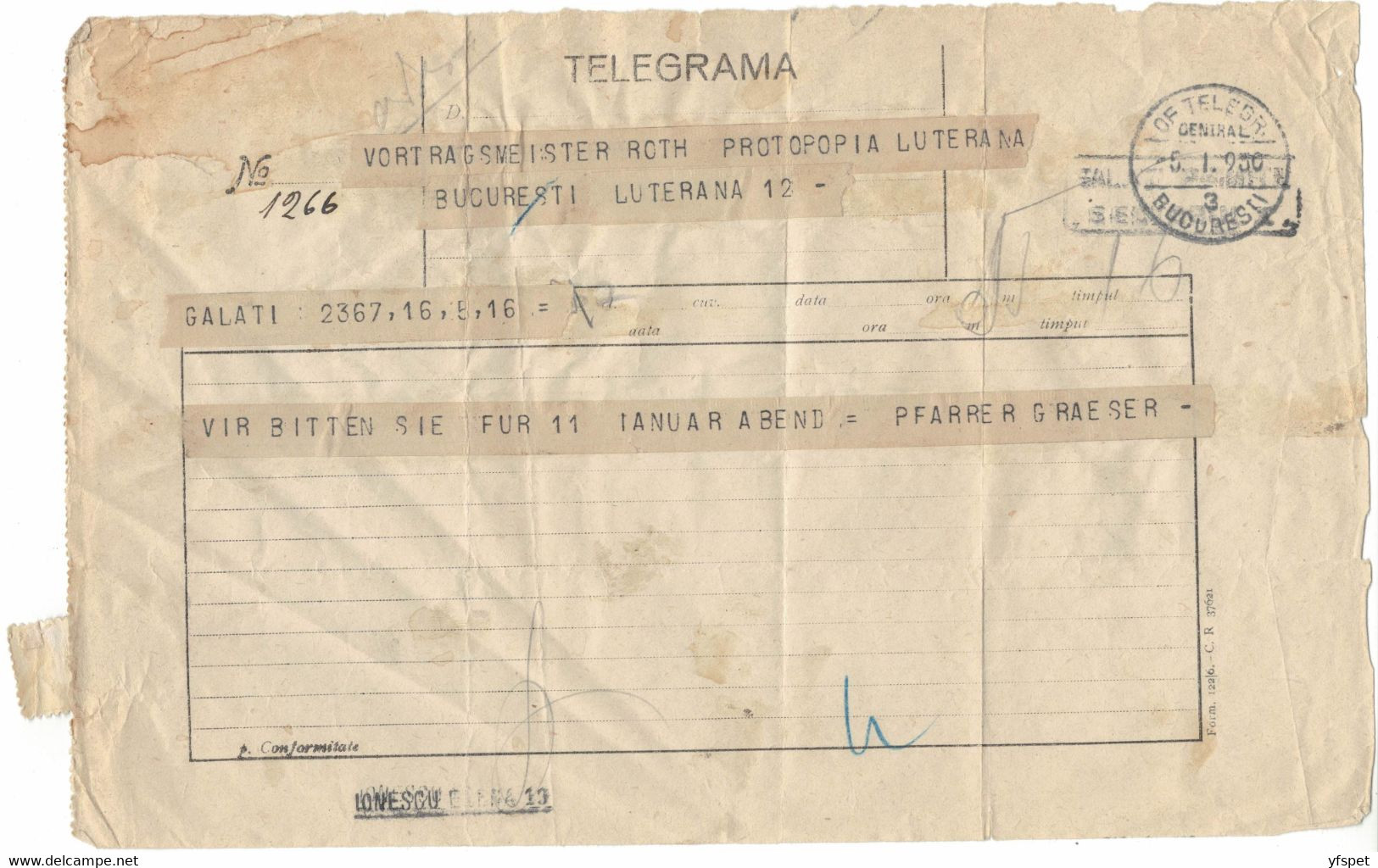 Telegram 1930 - Telegraph