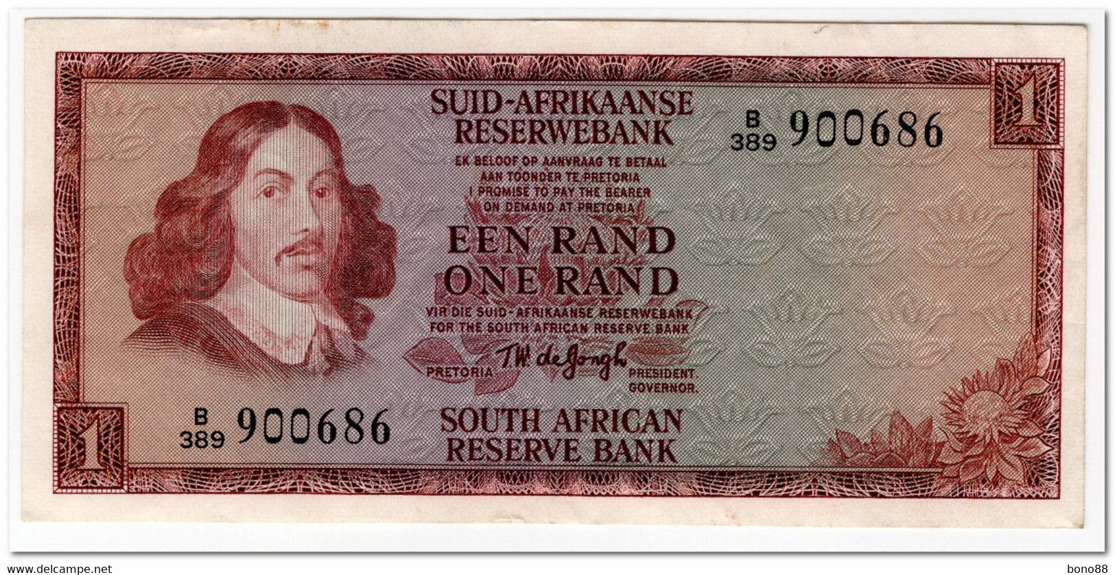 SOUTH AFRICA,1 RAND,1967,P.109b,VF,1 PIN HOLE - Sudafrica