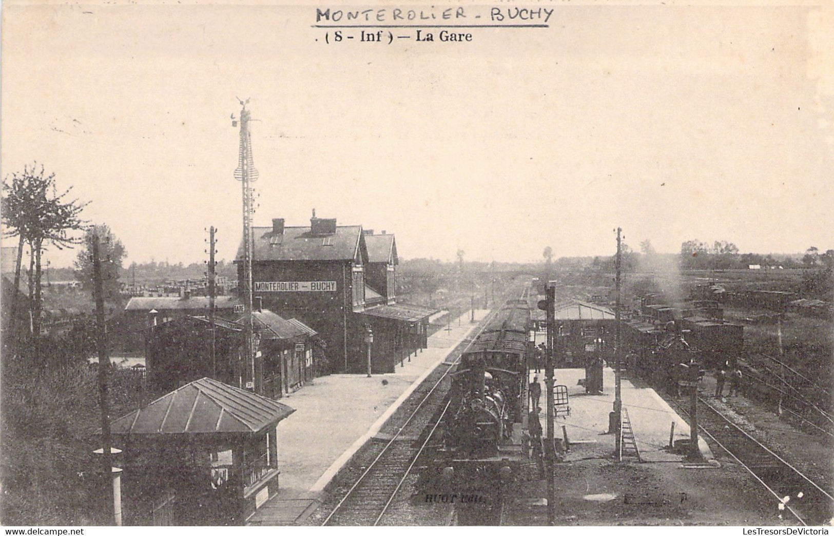 76 - MONTEROLIER BUCHY - La Gare - Carte Postale Ancienne - Autres & Non Classés