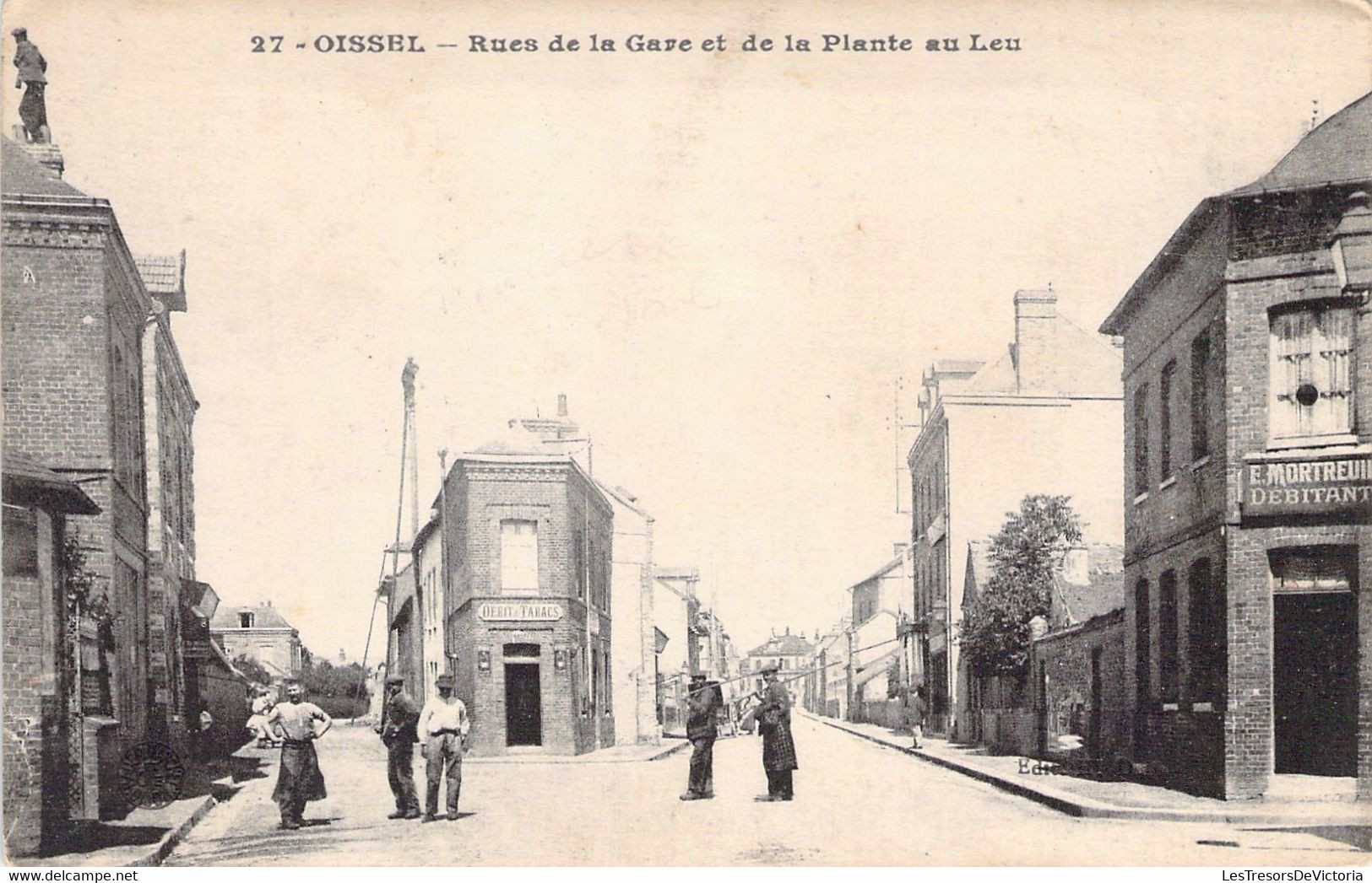 76 - OISSEL - Rues De La Gare Et De La Plante Au Leu - Carte Postale Ancienne - Autres & Non Classés