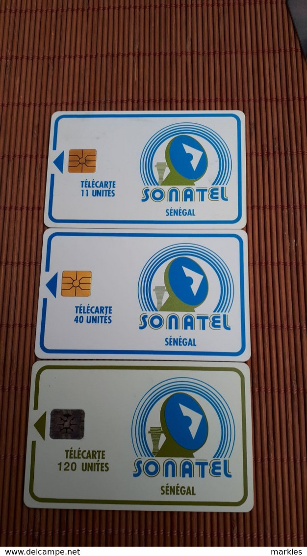 Phonecard Senegal 11+40+120 Units Used Rare - Senegal