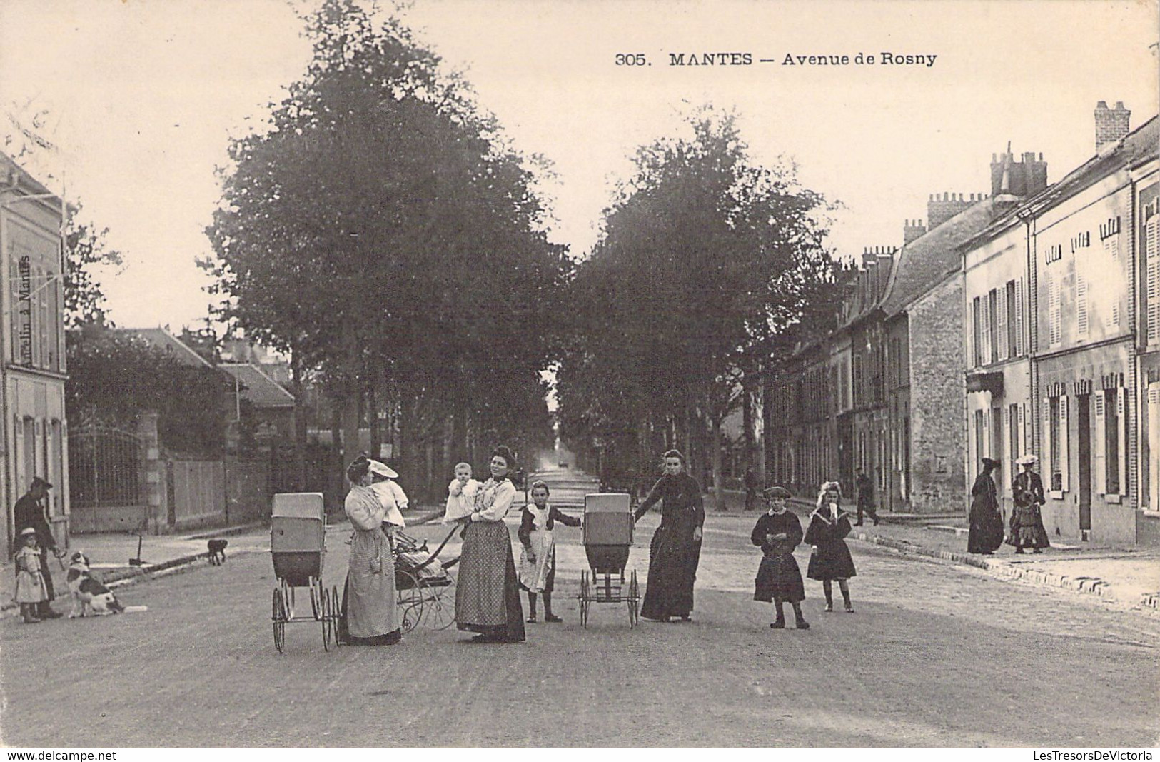 78 - MANTES - Avenue De Rosny - Landeaux  - Carte Postale Ancienne - Mantes La Ville