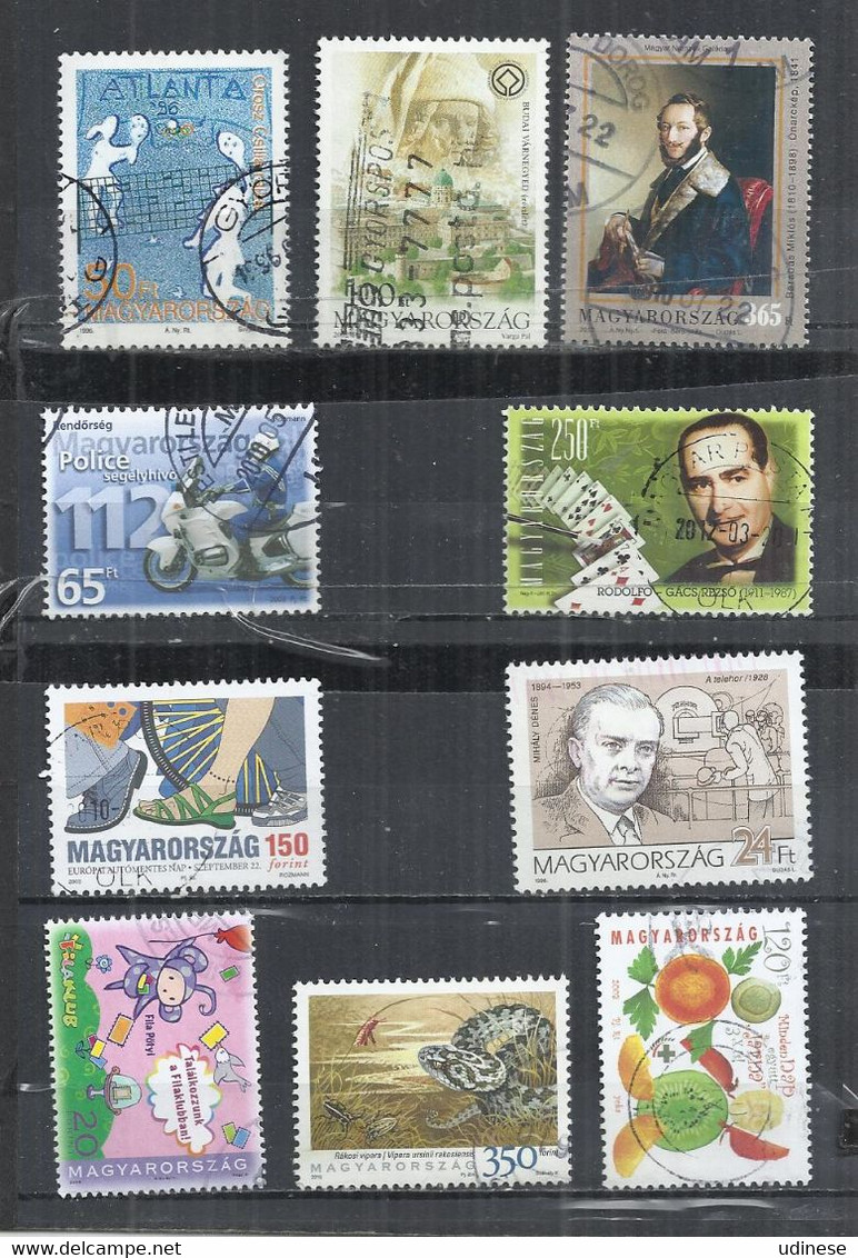 TEN AT A TIME - DEMOCRATIC  HUNGARY - LOT OF 10 DIFFERENT 22 - POSTALLY USED OBLITERE GESTEMPELT USADO - Used Stamps