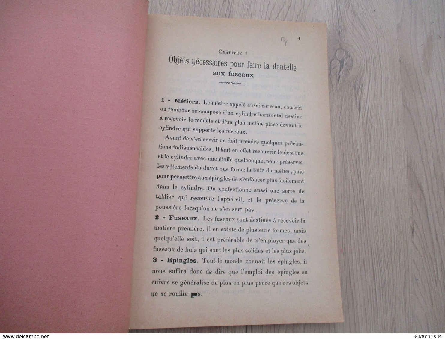 M8 Petite Méthode Pratique De Dentelles Aux Fuseaux Par H.Besson Imprimerie G.Mey Le Puy 24 P De Texte Et Illustrations - Other & Unclassified