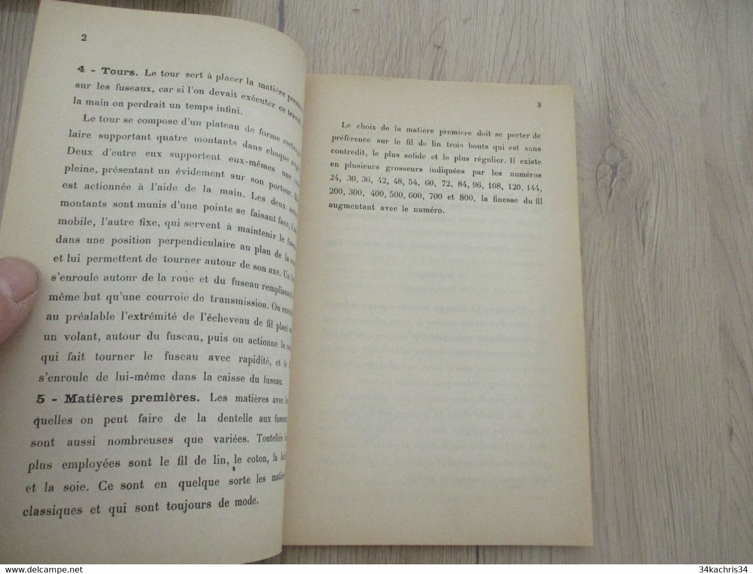 M8 Petite Méthode Pratique De Dentelles Aux Fuseaux Par H.Besson Imprimerie G.Mey Le Puy 24 P De Texte Et Illustrations - Sonstige & Ohne Zuordnung