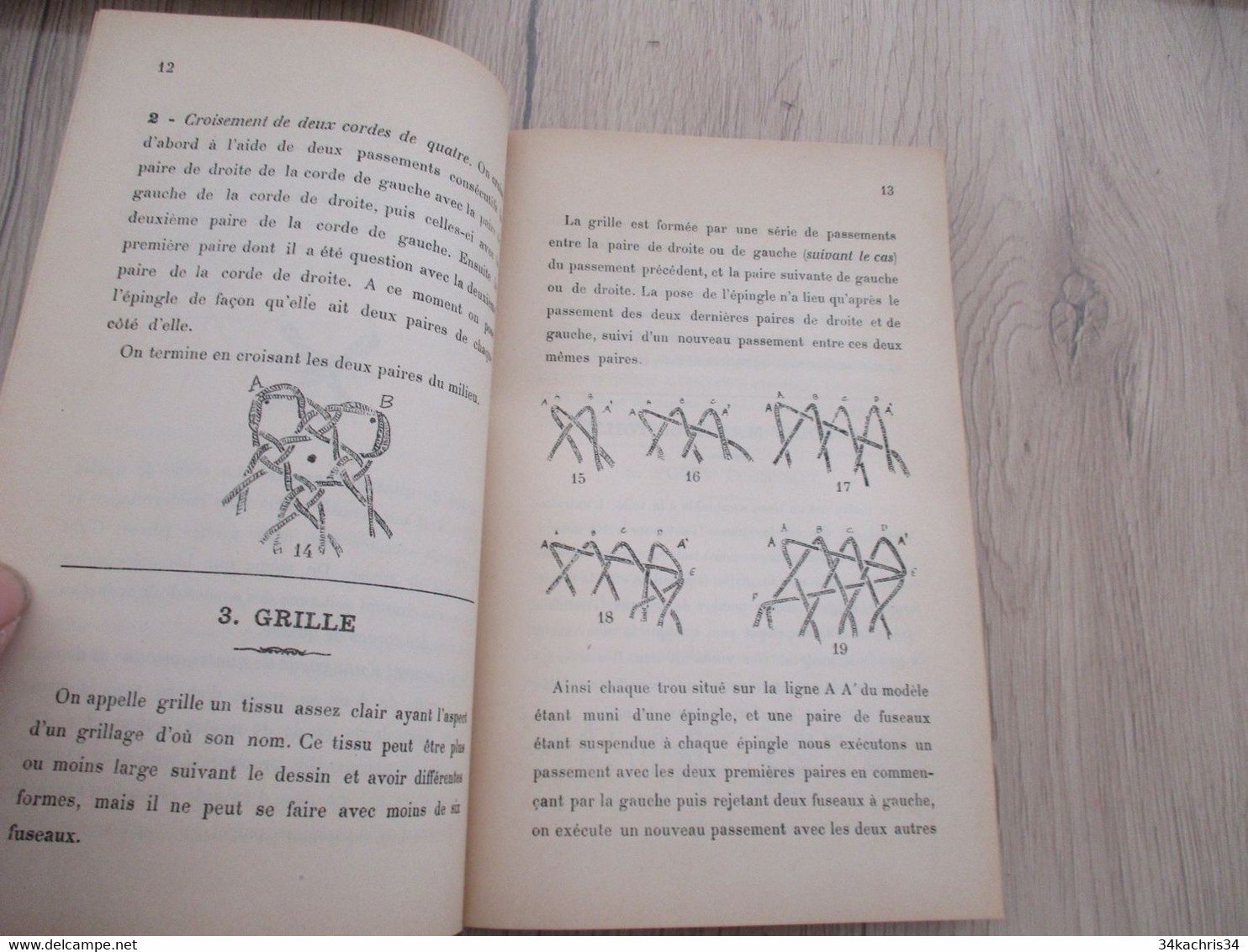 M8 Petite Méthode Pratique De Dentelles Aux Fuseaux Par H.Besson Imprimerie G.Mey Le Puy 24 P De Texte Et Illustrations - Altri & Non Classificati