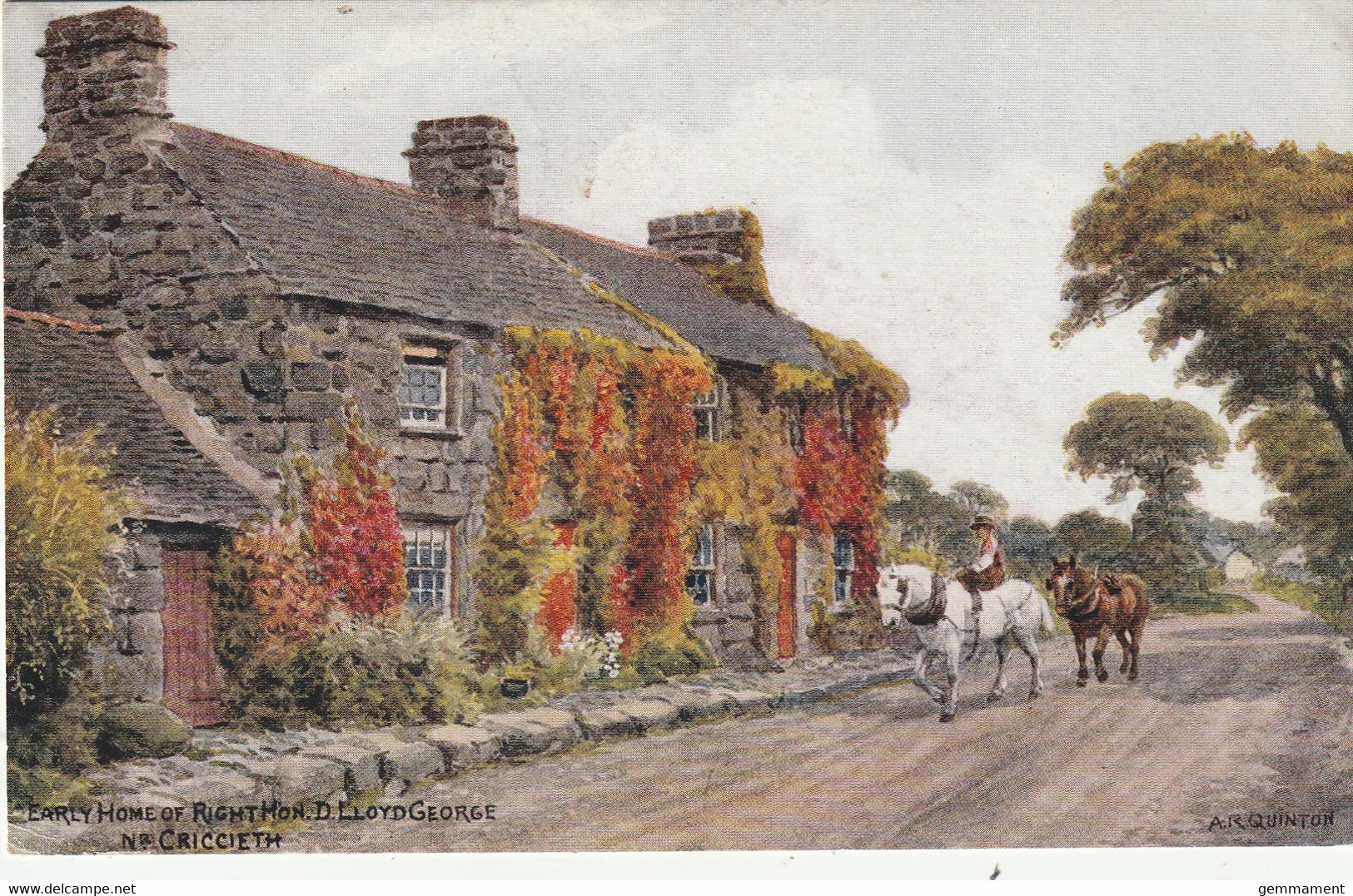 CRICCIETH -EARLY HOME OF  RT. HON LLOYD GEORGE. A.R. QUINTON - Merionethshire