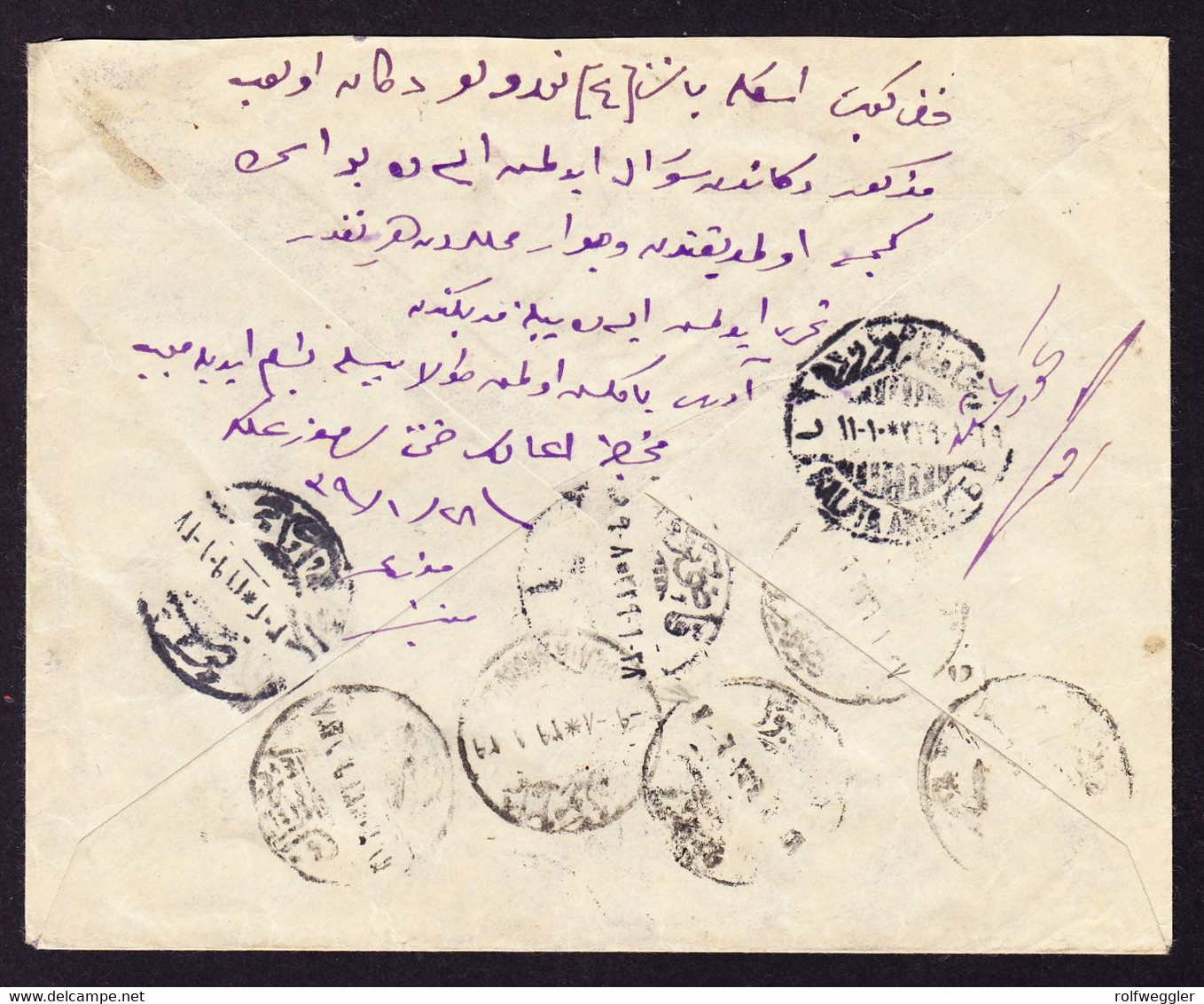 1927 R-Brief Aus Galata Mit Mischfrankatur Nach Kadiköy. Umadressiert - Covers & Documents