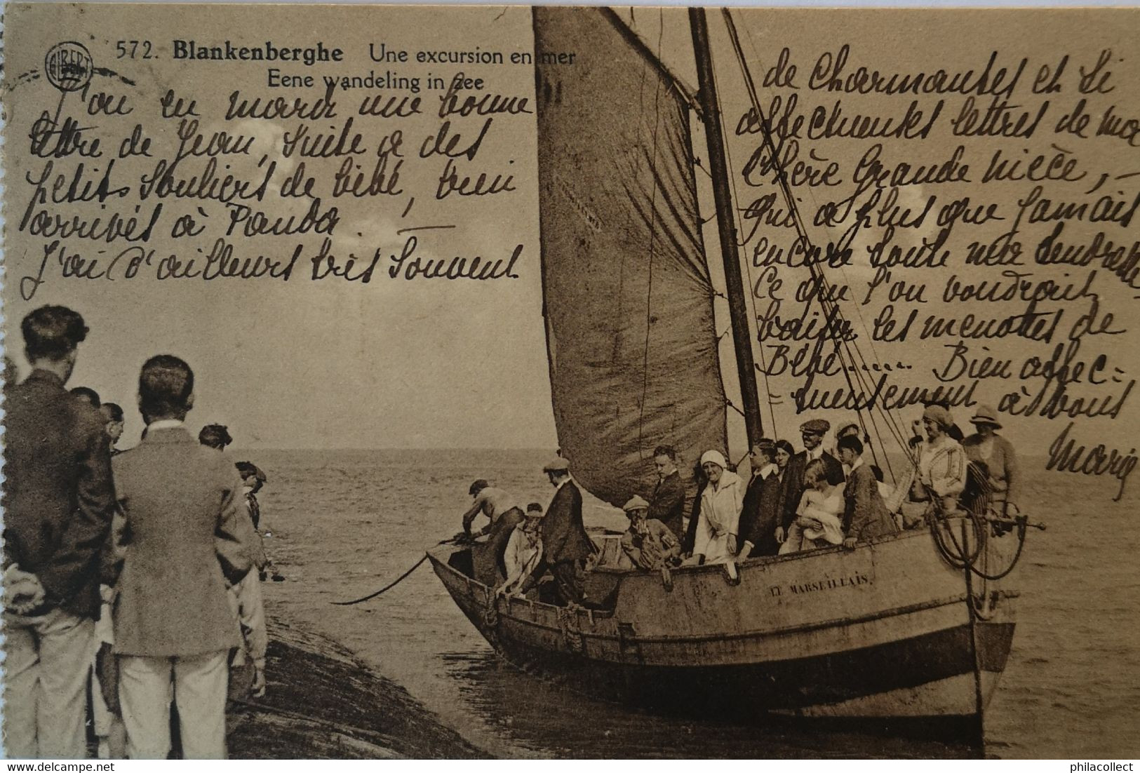 Blankenberge - Blankenberghe / Une Excursion En Mer 1927 - Blankenberge