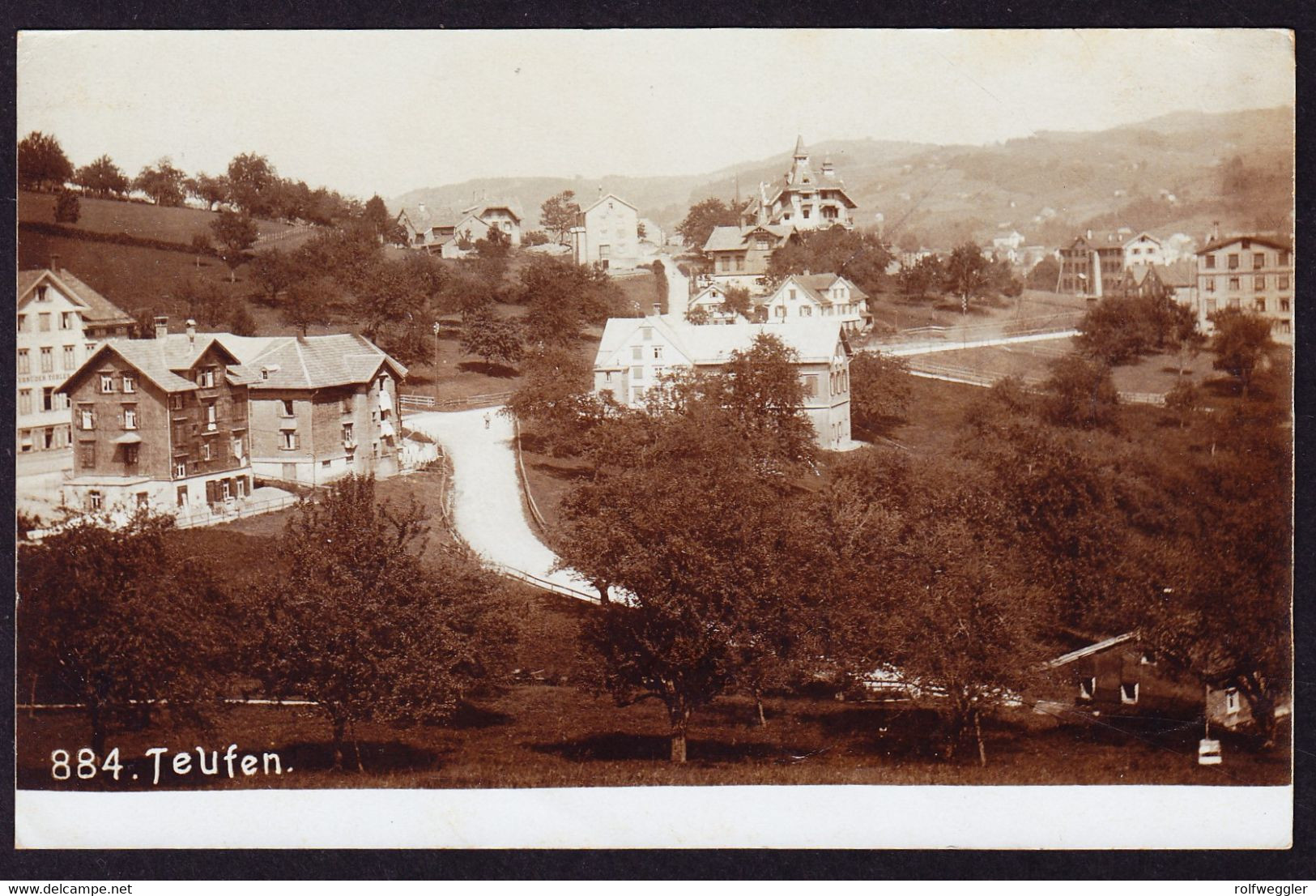 1906 Gelaufene Foto AK Aus Teufen. Hauptstrasse. Gestempelt Niederteufen Nach St. Gallen Umgeleitet Lugano - Teufen