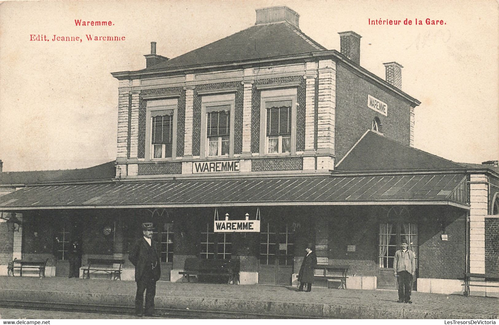 Belgique - Waremme - Intérieur De La Gare - Edit. Jeanne - Oblitéré Waremme 1908 - Animé - Carte Postale Ancienne - Waremme