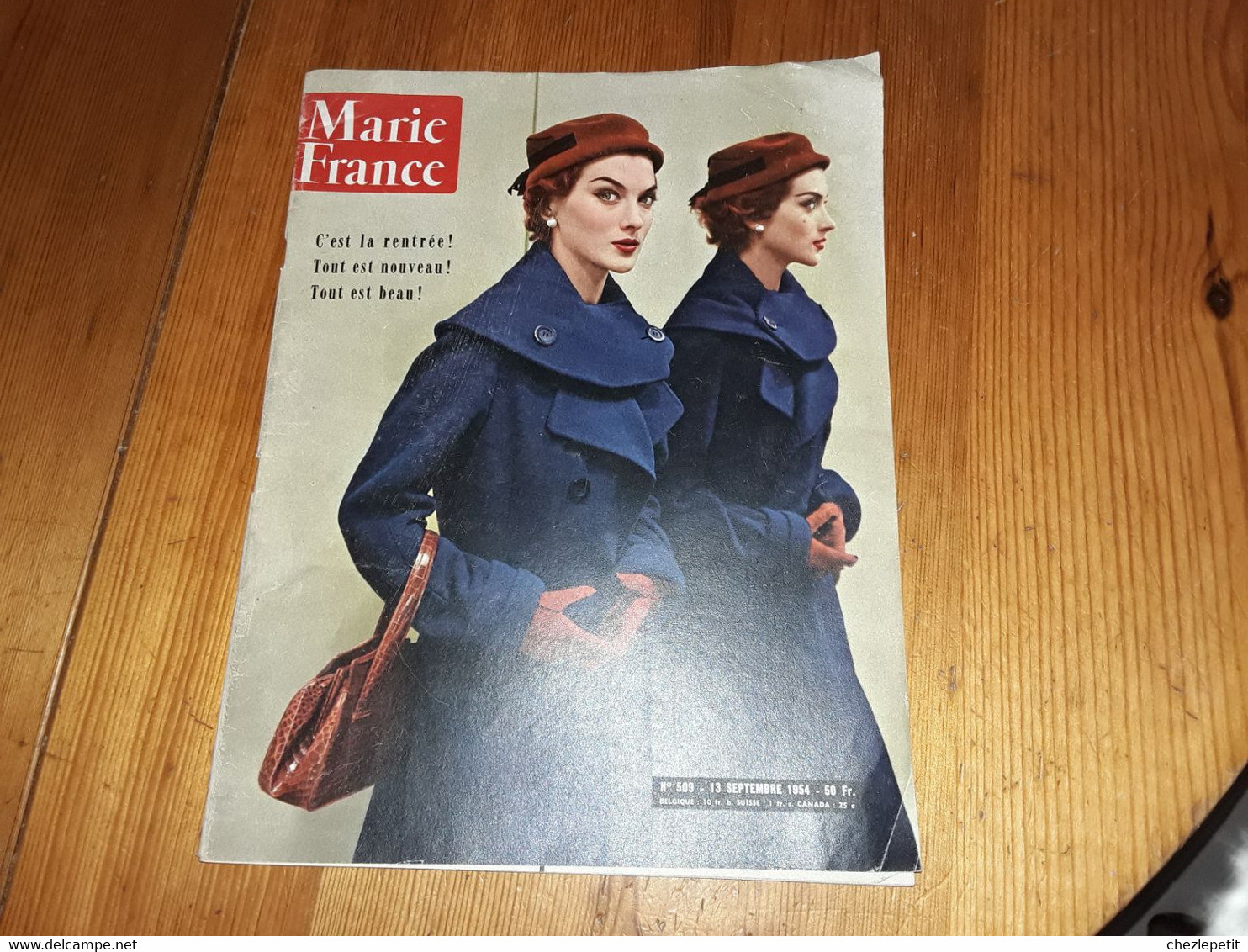 MARIE FRANCE N°509 1954 Mode Fashion French Women's Magazine - Mode