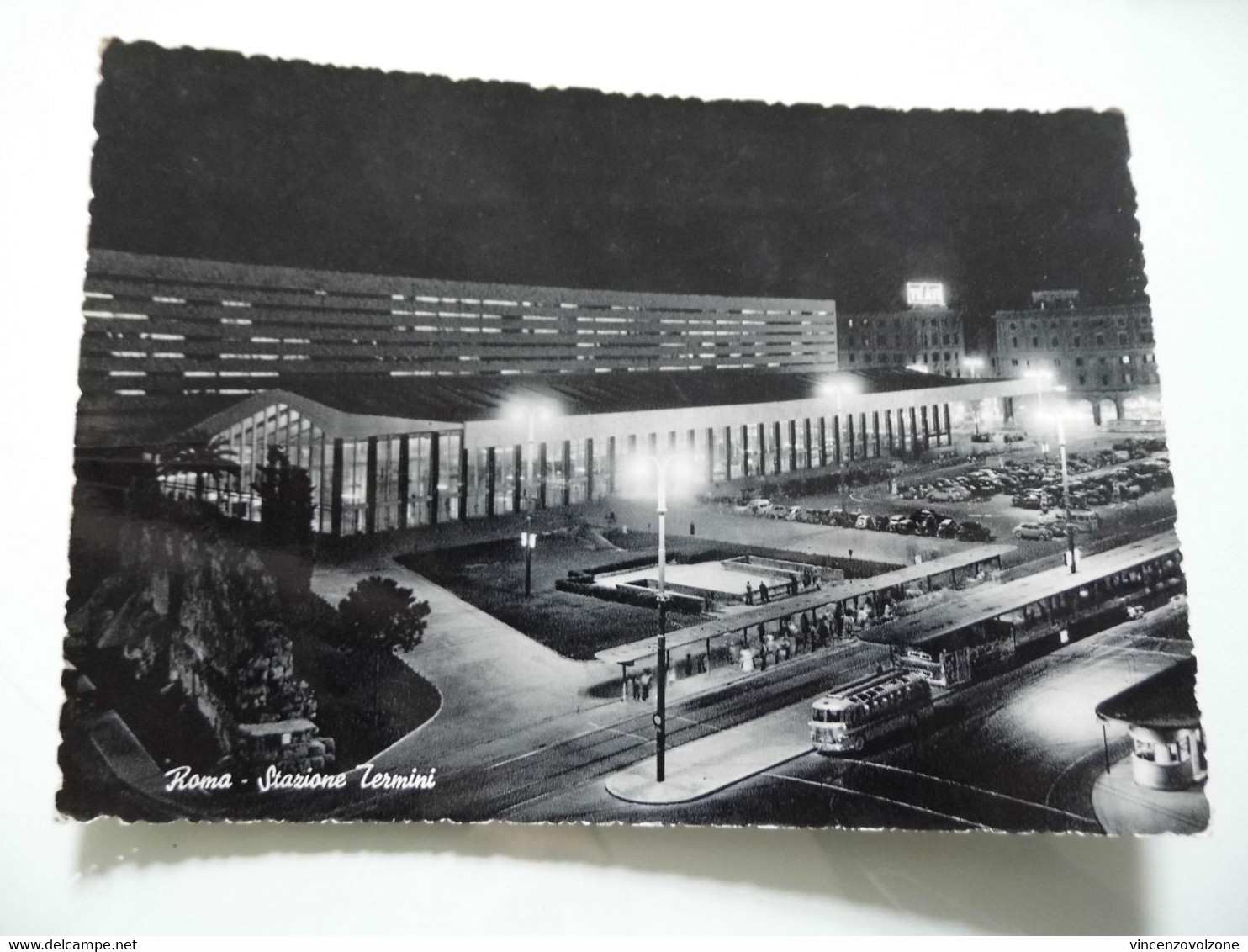 Cartolina Viaggiata "ROMA Stazione Termini" 1955 - Stazione Termini