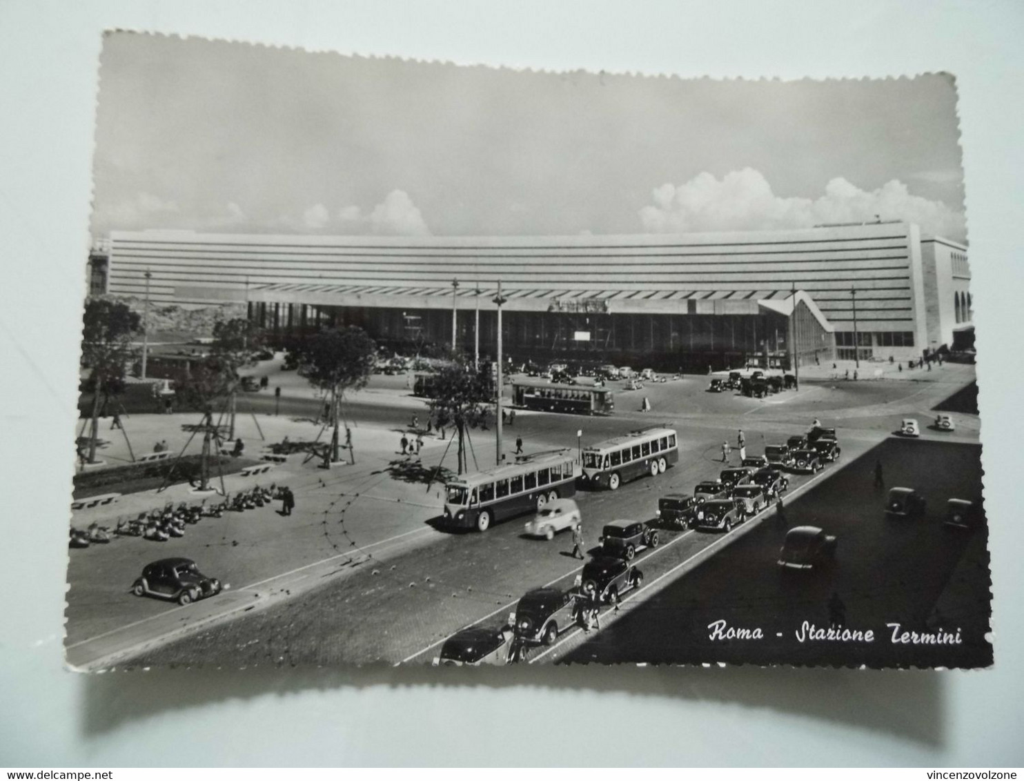 Cartolina Viaggiata "ROMA Stazione Termini" 1955 - Stazione Termini