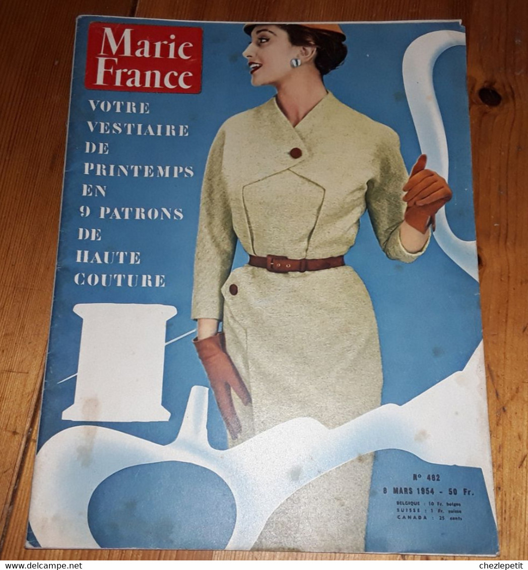 MARIE FRANCE N°482 1954 Mode Fashion French Women's Magazine - Moda