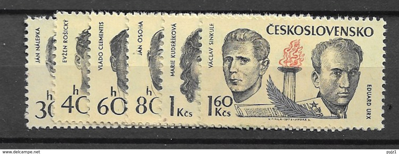 1973 MNH  Tschechoslowalei,Michel 2126-31,  Postfris** - Unused Stamps